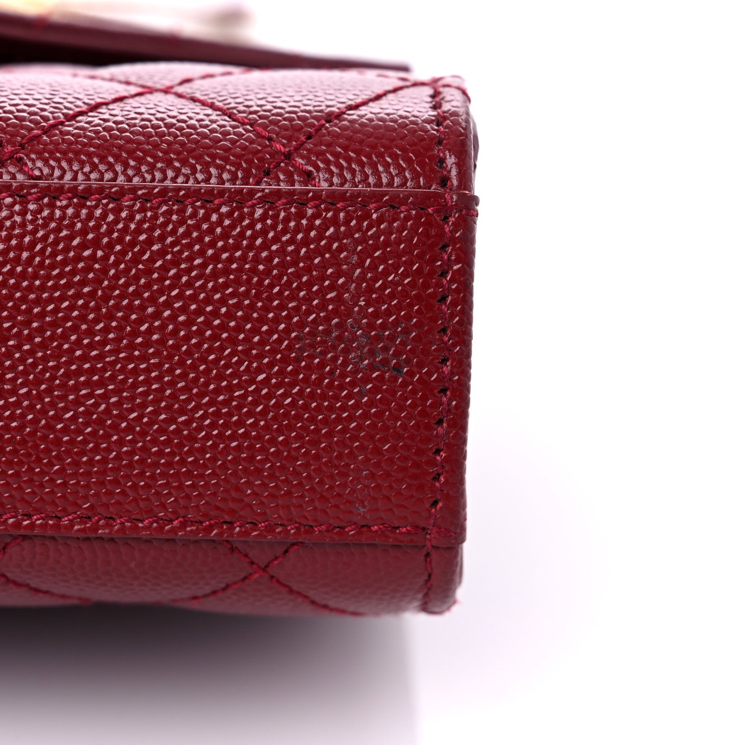 Saint Laurent Grain De Poudre Textured Mixed Matelasse Triquilt Small Monogram Satchel Red 12 of 13