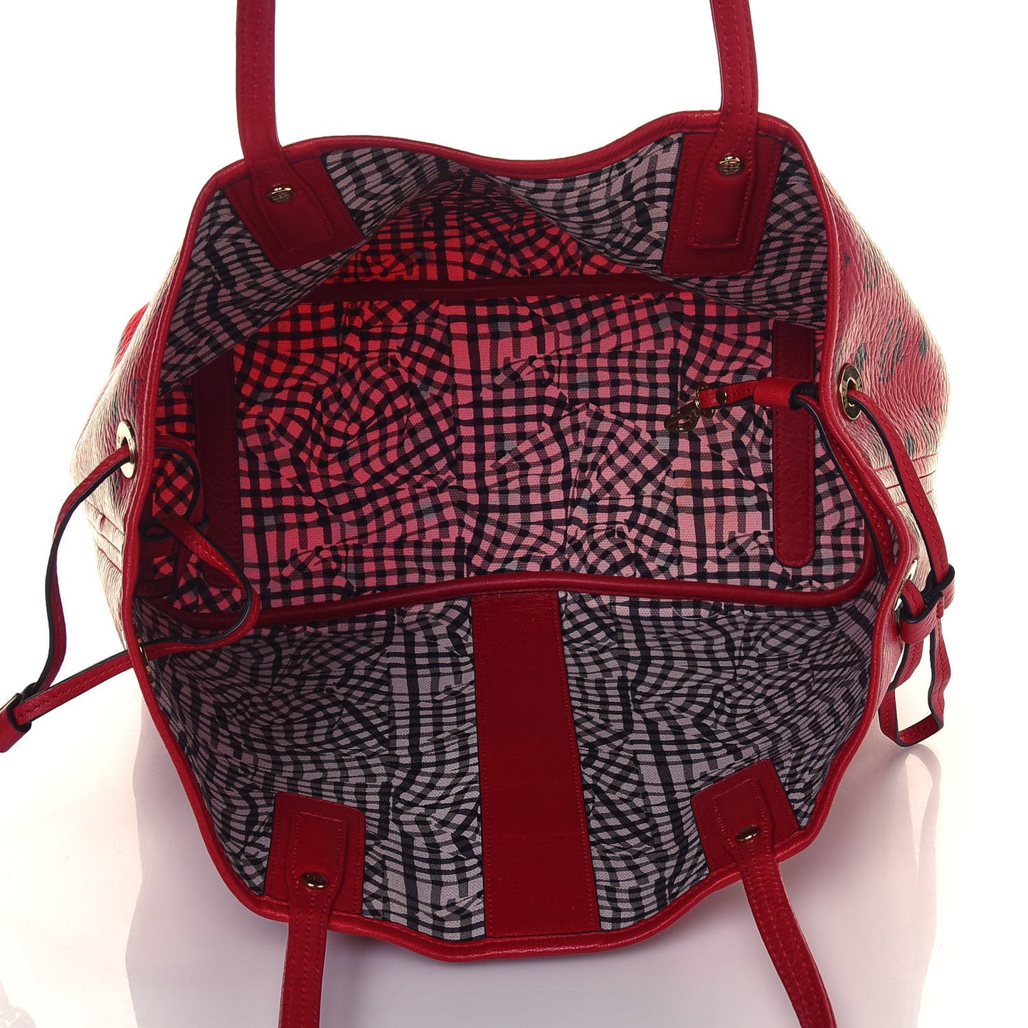 Visetos Medium Liz Reversible Shopper Tote Ruby Red