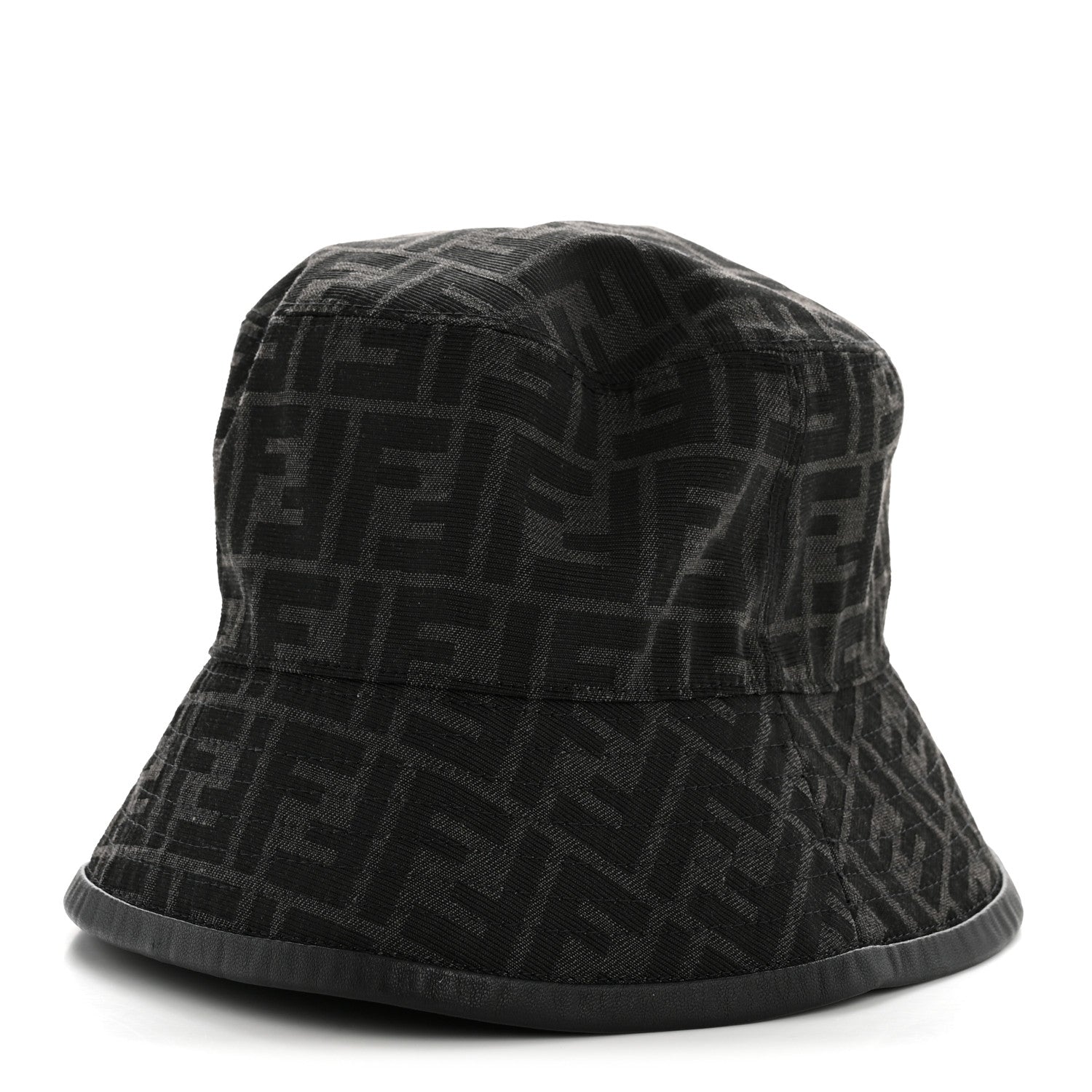 Fendi Technical Fabric FF Reversible Bucket Hat L Black 1855798 