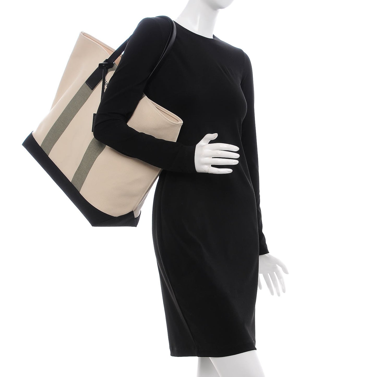 Canvas Beach Shopping East West Tote Ecru