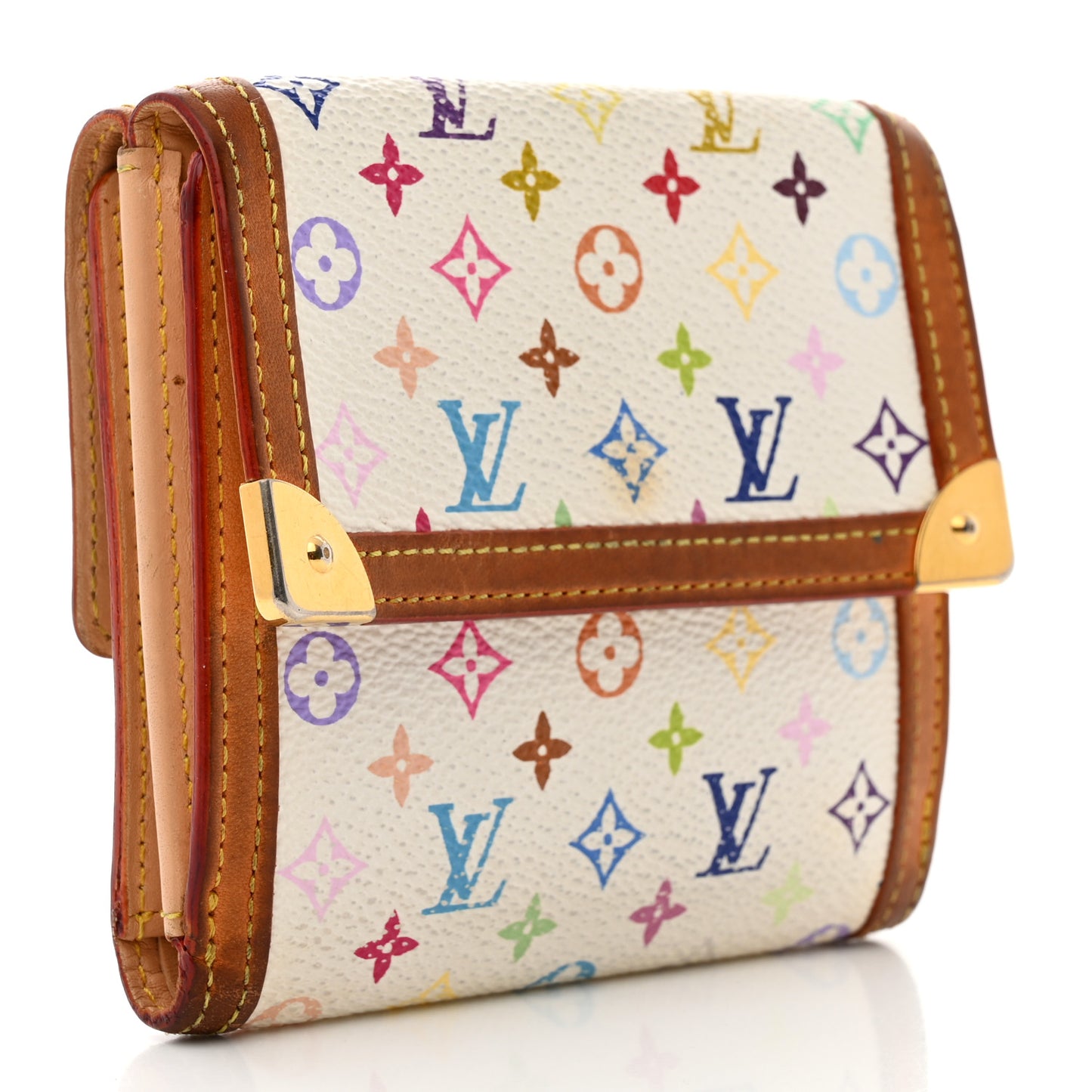 Monogram Multicolor Porte-Monnaie Billets Wallet White