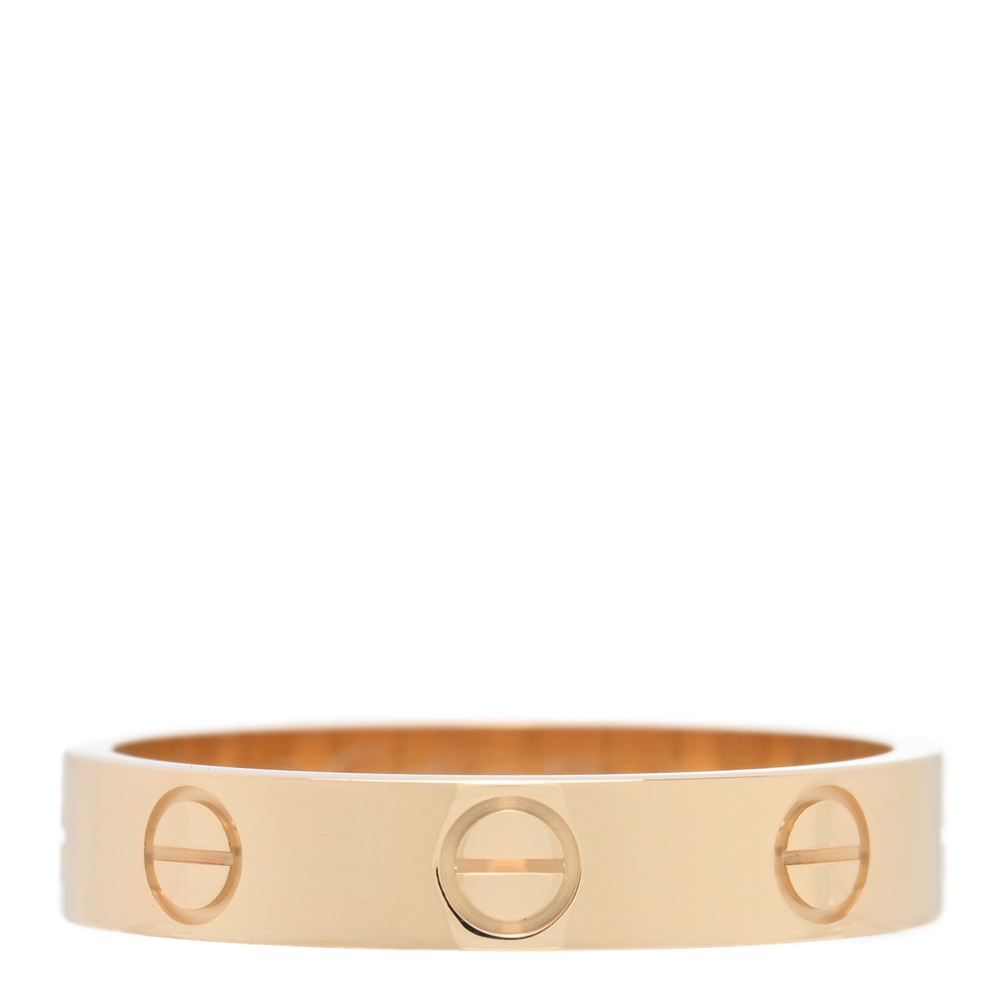 18K Yellow Gold 3.5mm LOVE Wedding Band Ring 52 6