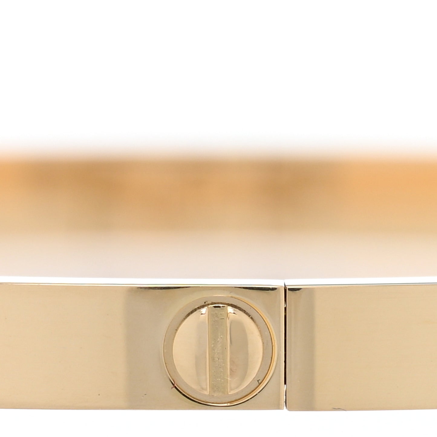 18K Yellow Gold 6 Diamond Small LOVE Bracelet 17