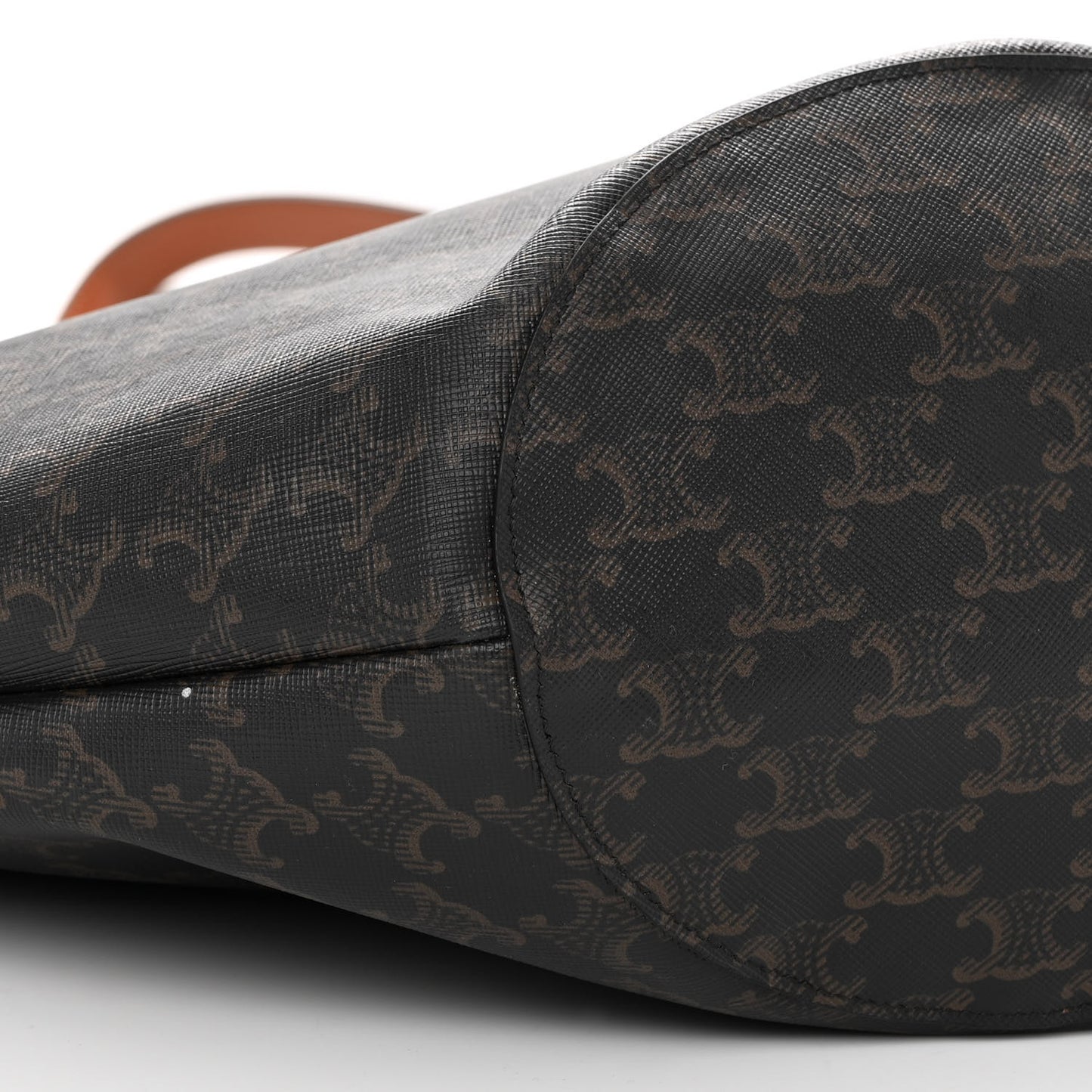 Calfskin Canvas Triomphe Medium Couffin Tan