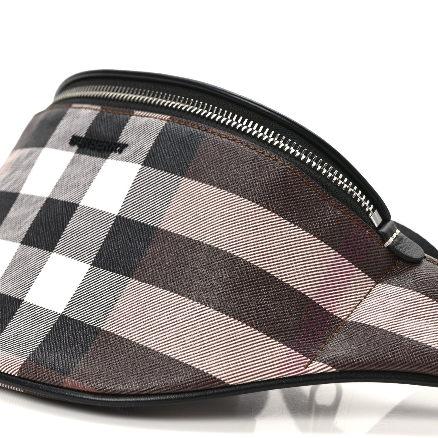 E-canvas Check Cason Bum Bag Dark Birch Brown