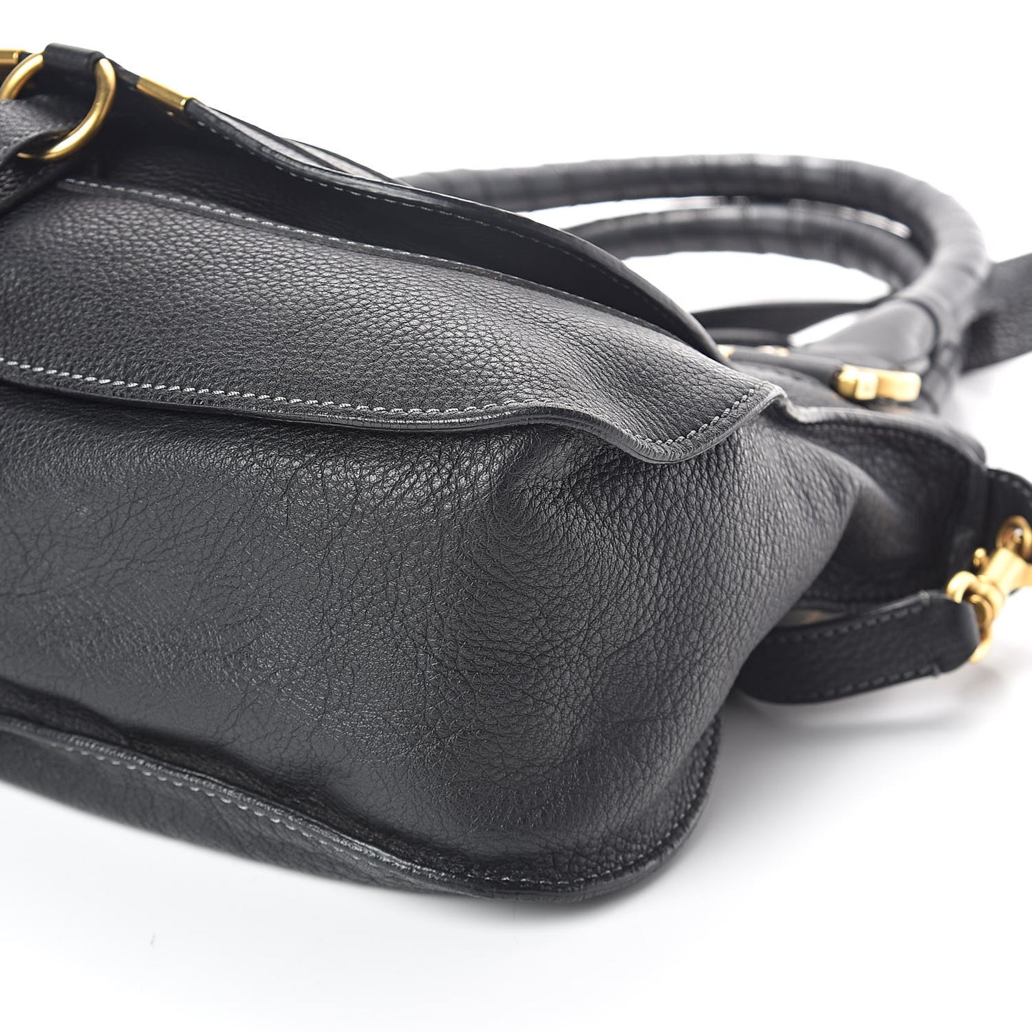 Calfskin Medium Marcie Satchel Black