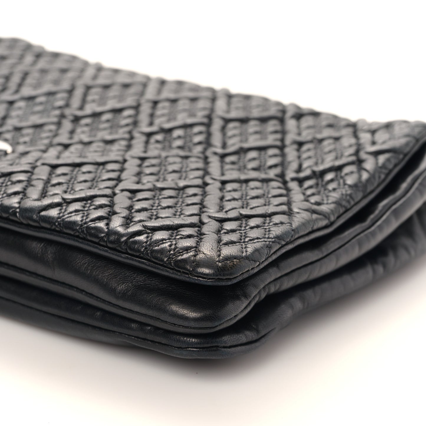 Lambskin Astrakan Single Flap Black