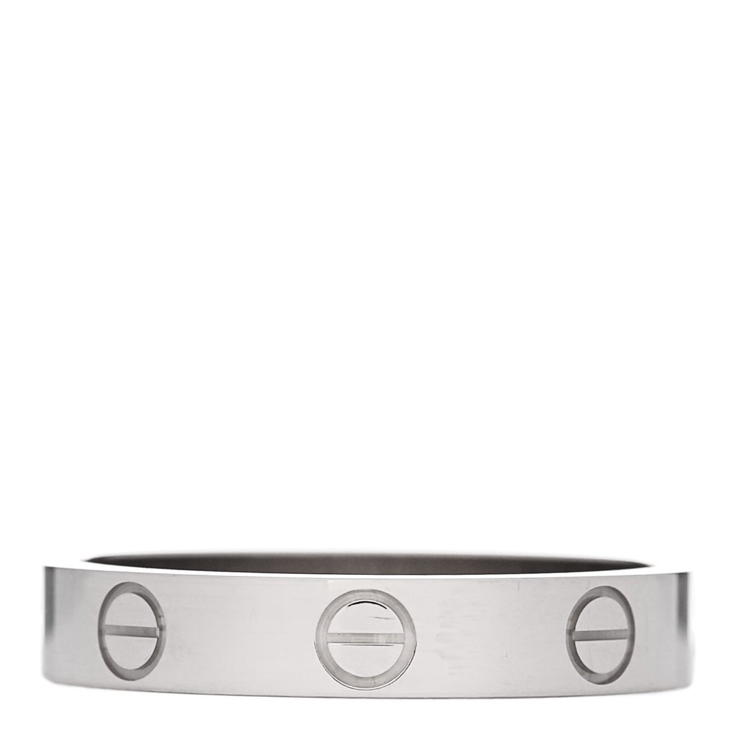 18K White Gold 3.5mm LOVE Wedding Band Ring 55 7.25