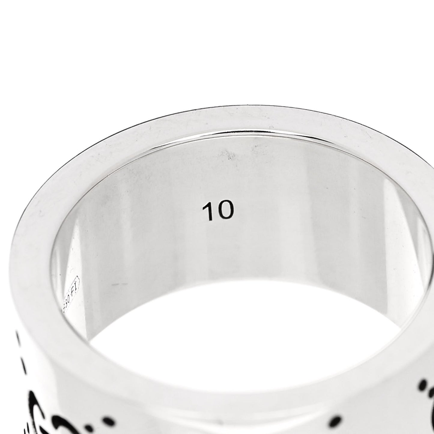 Sterling Silver GucciGhost Hamlet Skull Band Ring 49 5