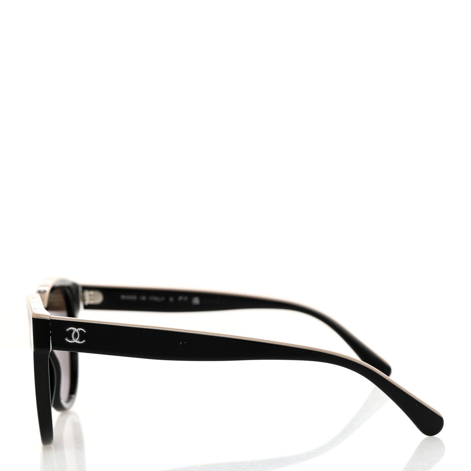 Chanel Acetate CC Butterfly Sunglasses 5414 Black Beige 3 of 9