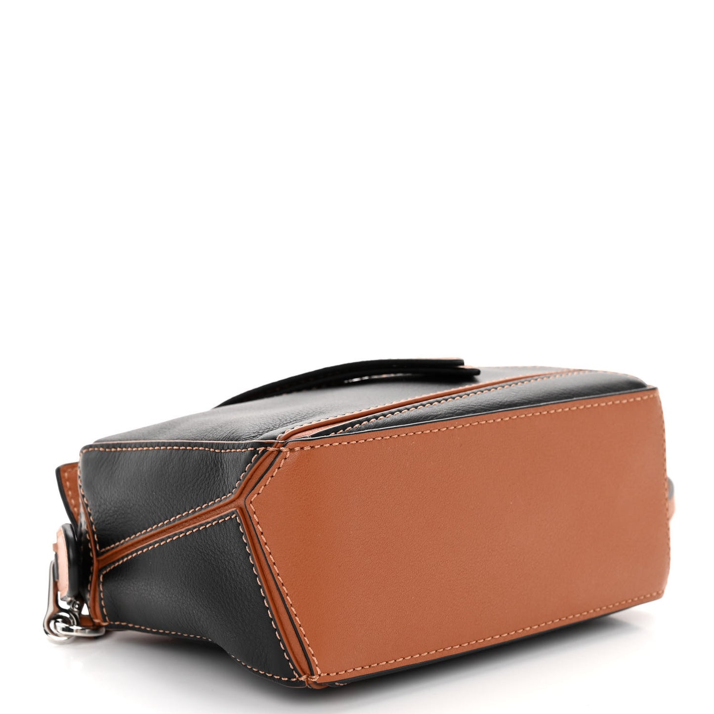 Calfskin Mini Puzzle Bag Tan Black