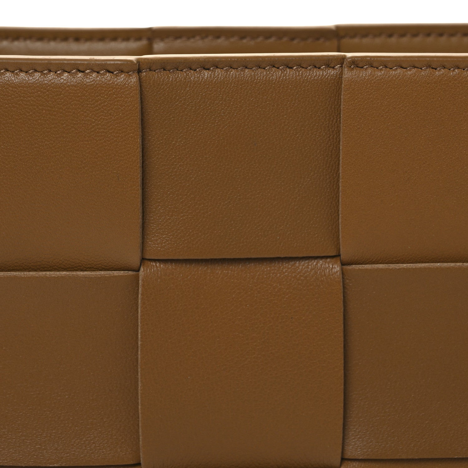 Bottega Veneta Calfskin Maxi Intrecciato Cassette Pouch On Strap Camel 9 of 11
