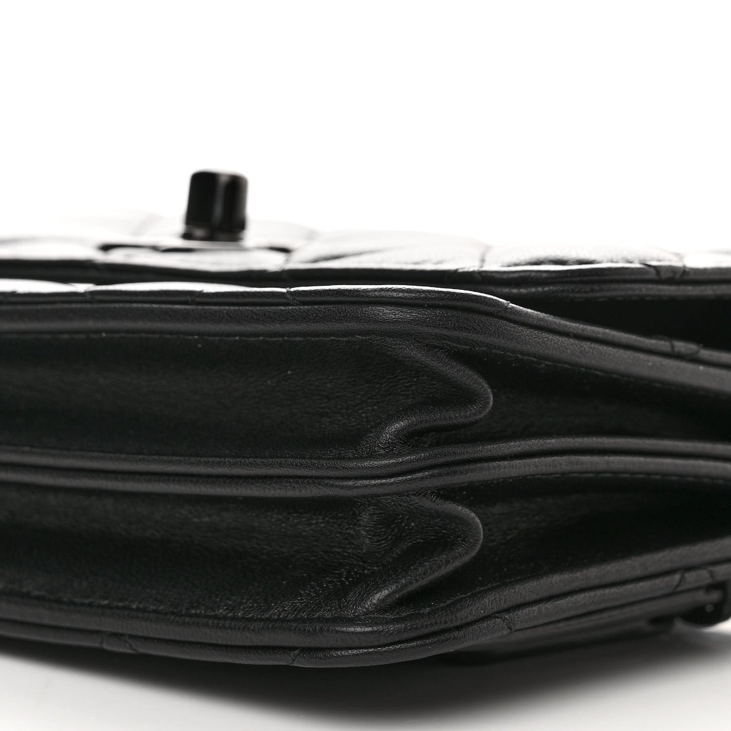Lambskin Quilted Mini Trendy CC Wallet On Chain WOC So Black