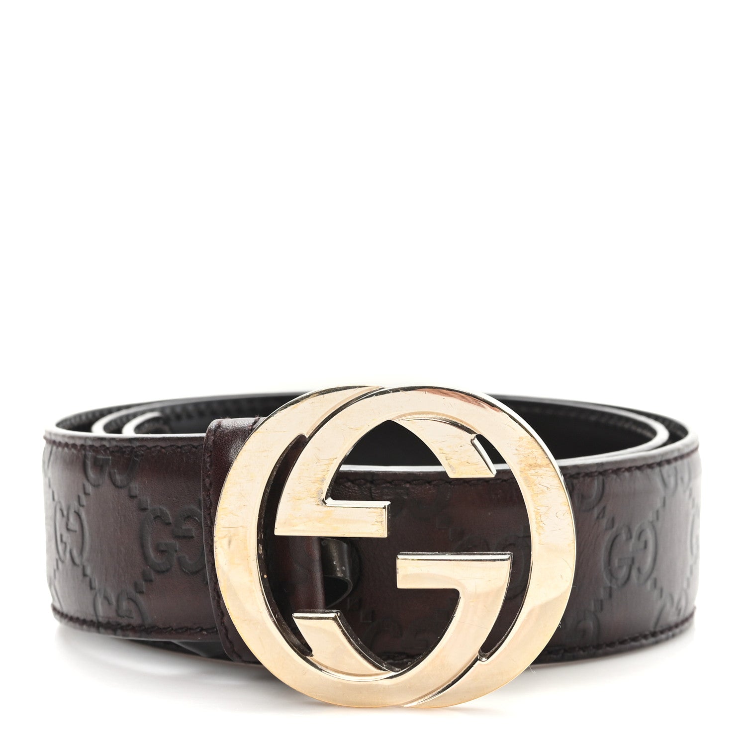 Gucci Guccissima Interlocking G 40mm Belt 80 32 Brown  display picture 3