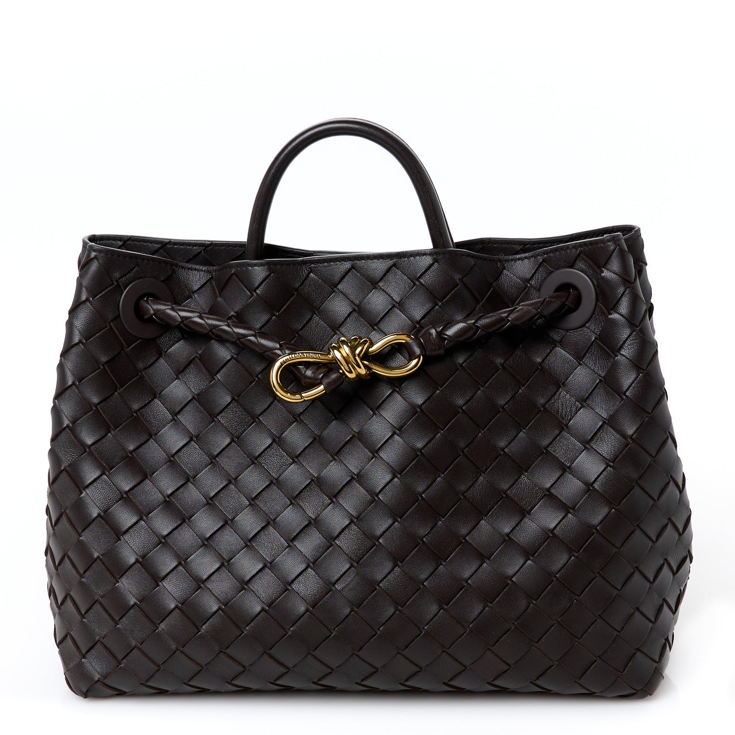 Nappa Intrecciato Medium Andiamo Shoulder Bag Fondant