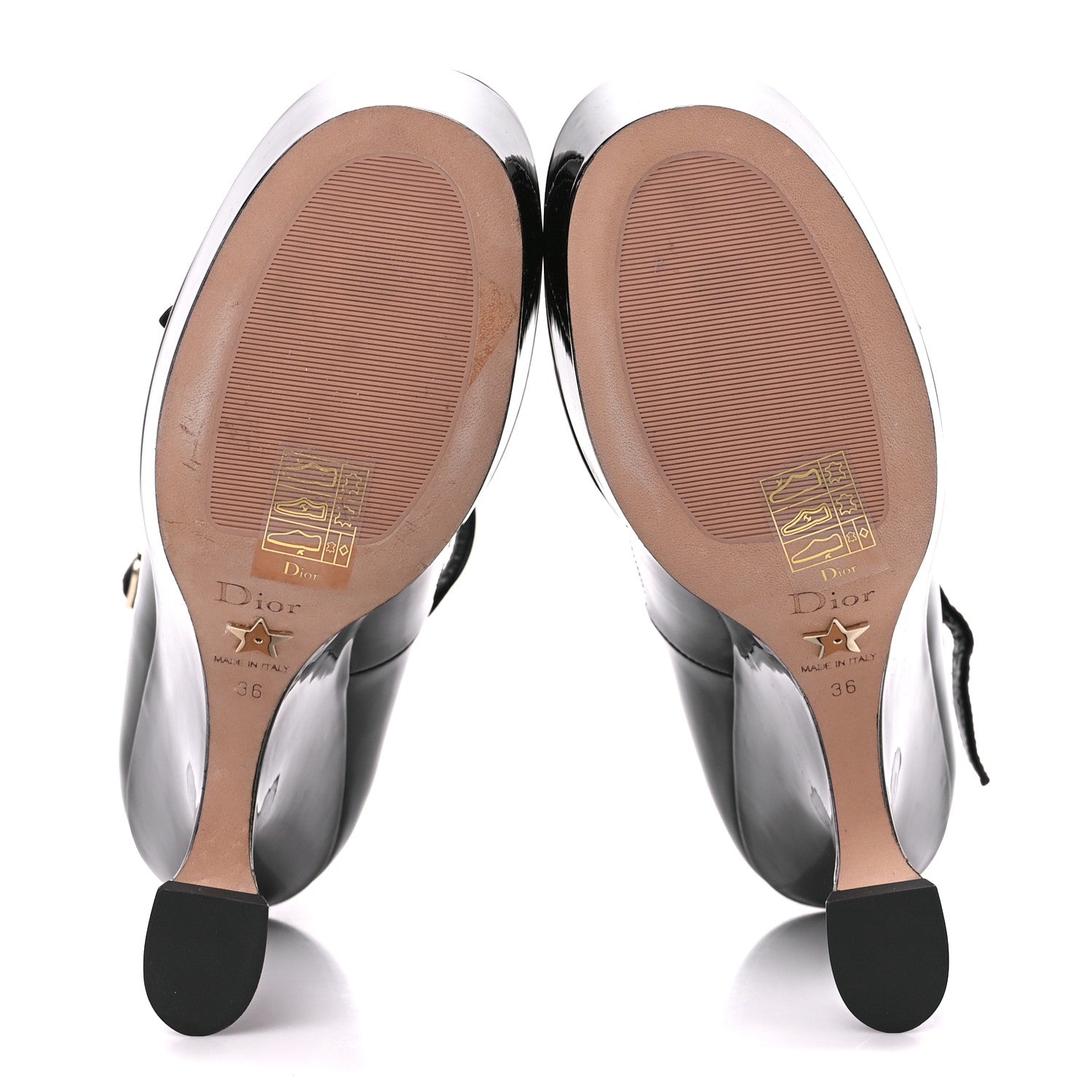 Christian Dior Patent Calfskin Aime Ankle Sandals 36 Black 5 of 8