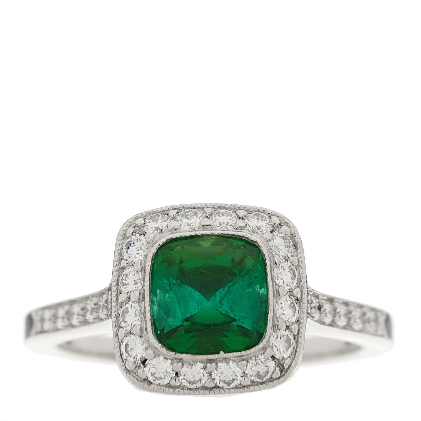 Platinum Diamond Green Tourmaline Legacy Ring 51 5.75