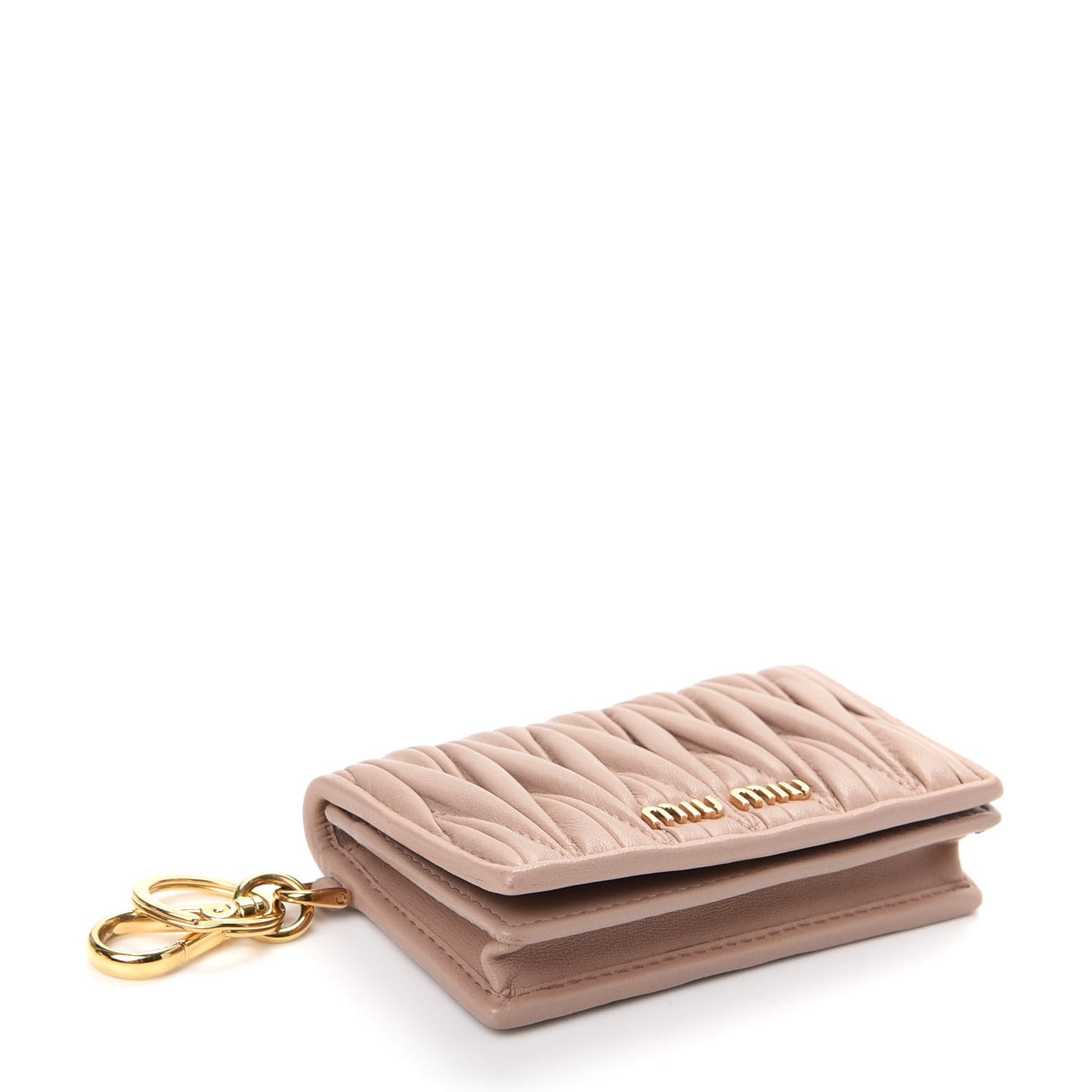 Nappa Matelasse Flap Card Holder Key Ring Cammeo