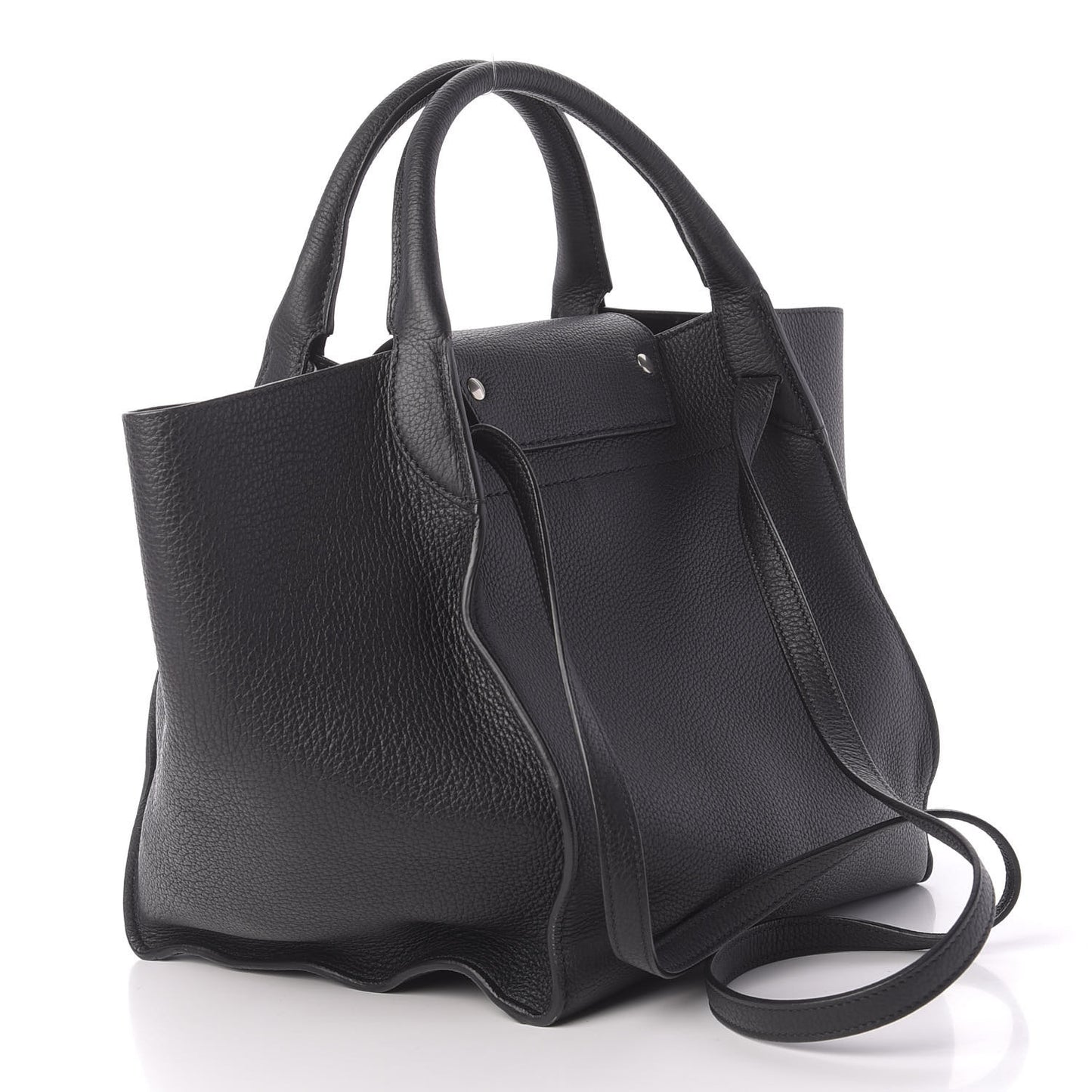 Supple Grained Calfskin Small Big Bag Anthracite