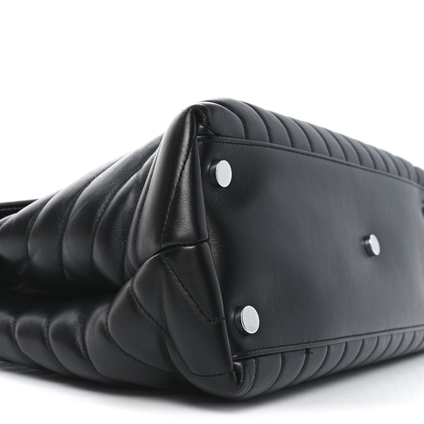 Calfskin Y Quilted Monogram Large Loulou Chain Satchel Black