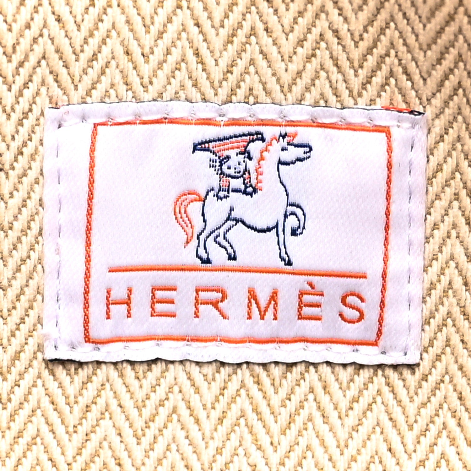 Hermes Canvas Large Bride-A-Brac Cabriole Case Biscuit 6 of 10