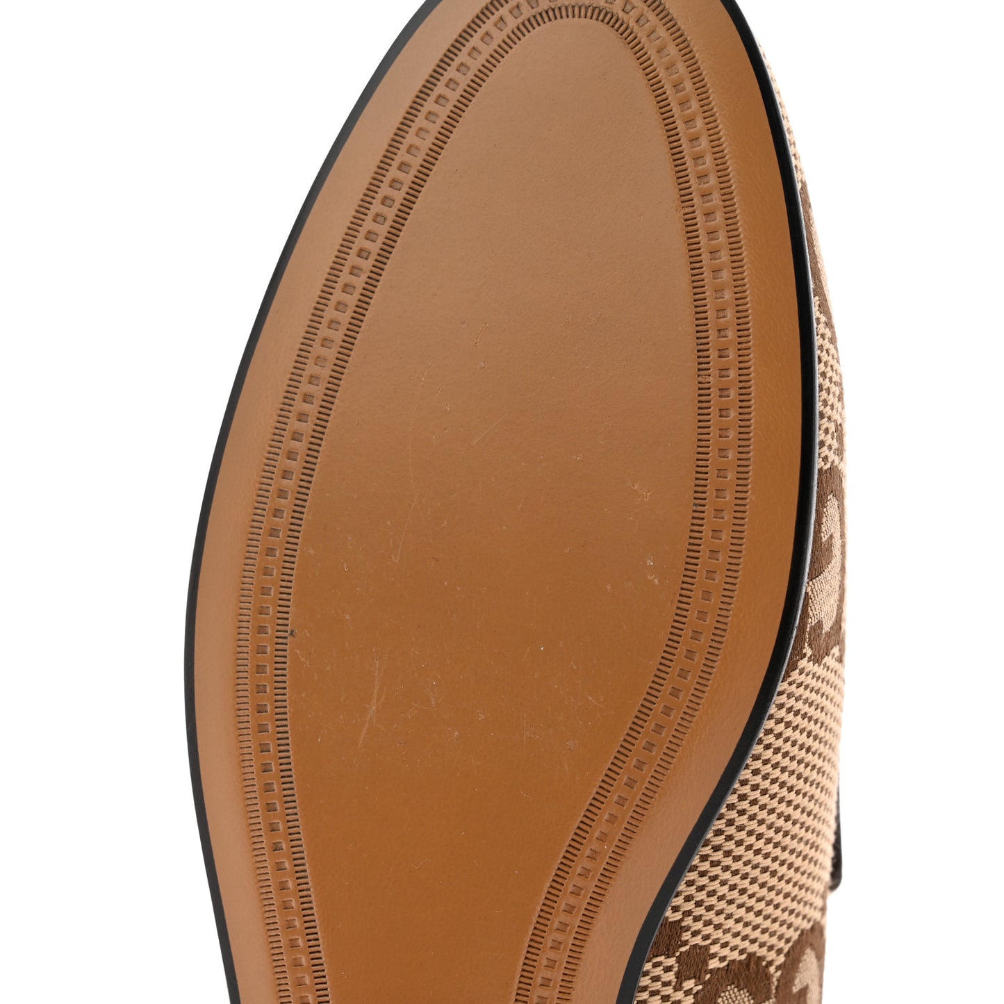 Monogram Jumbo GG Malaga Kid Horsebit Womens Jordaan Loafers 38 Camel Ebony New Acero Beige
