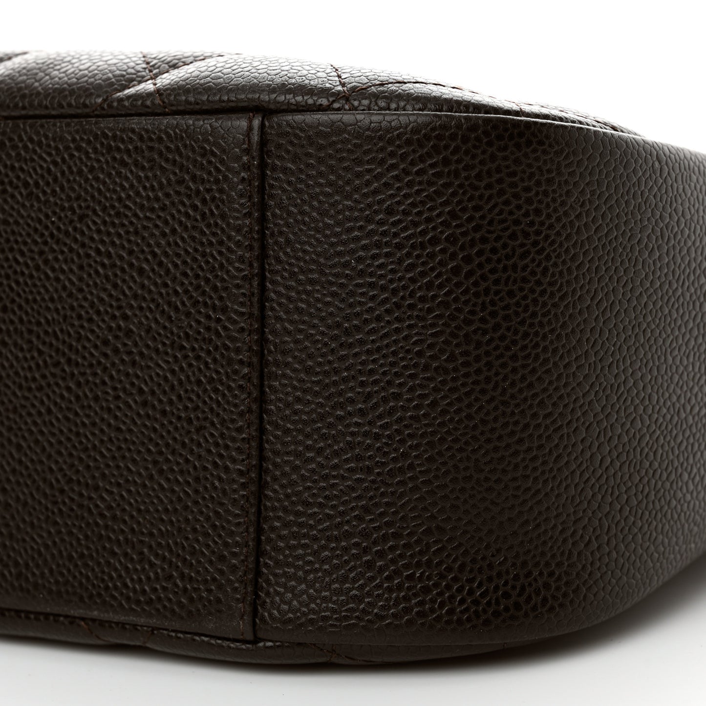 Caviar Quilted Timeless CC Shoulder Bag Brown