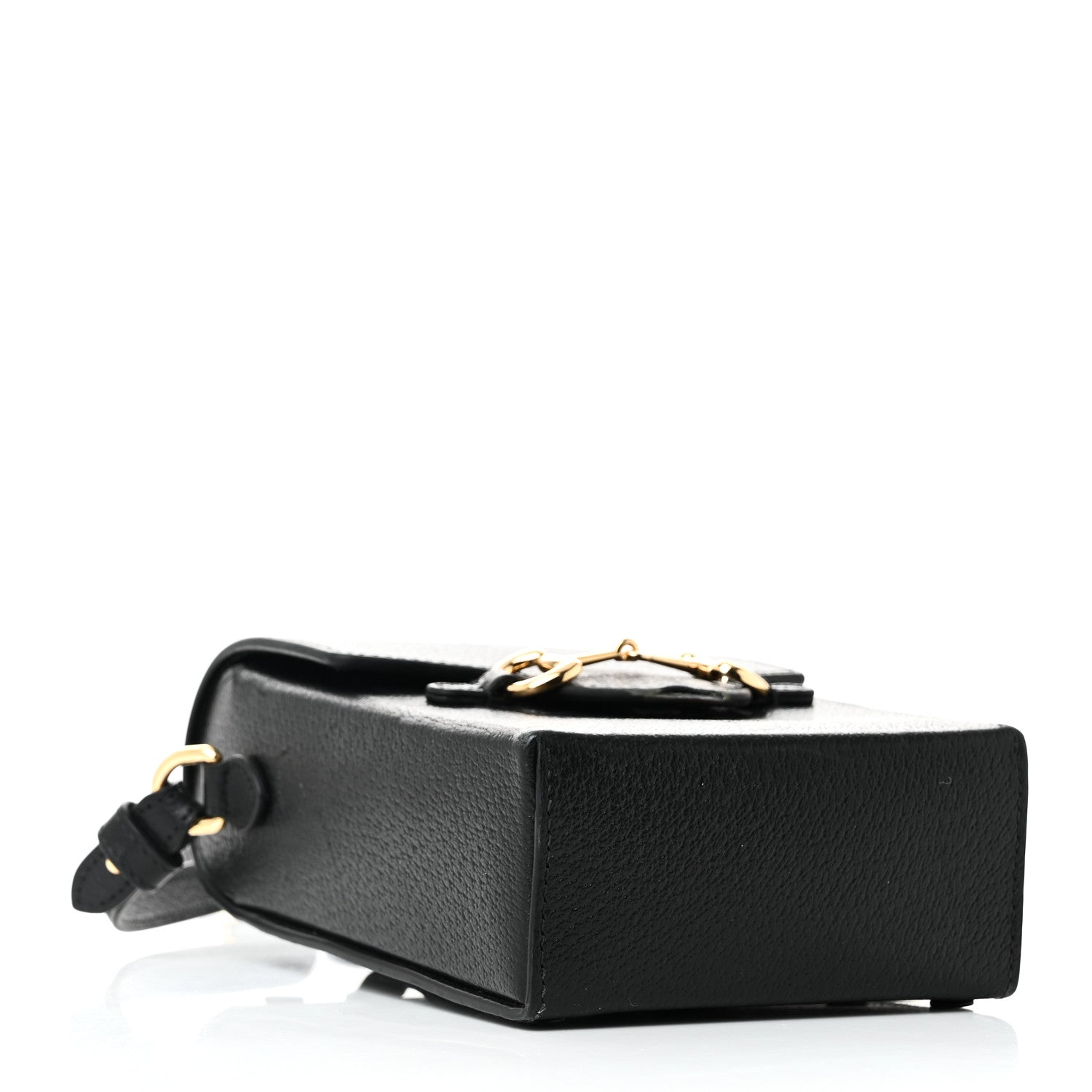 Gucci Dollar Calfskin Vertical Horsebit 1955 Crossbody Bag Black 4 of 11