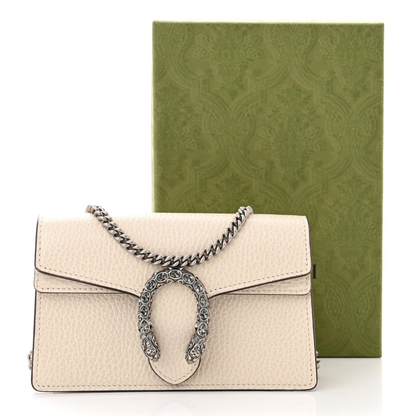 Dollar Calfskin Crystal Super Mini Dionysus Shoulder Bag Mystic White Black Diamond