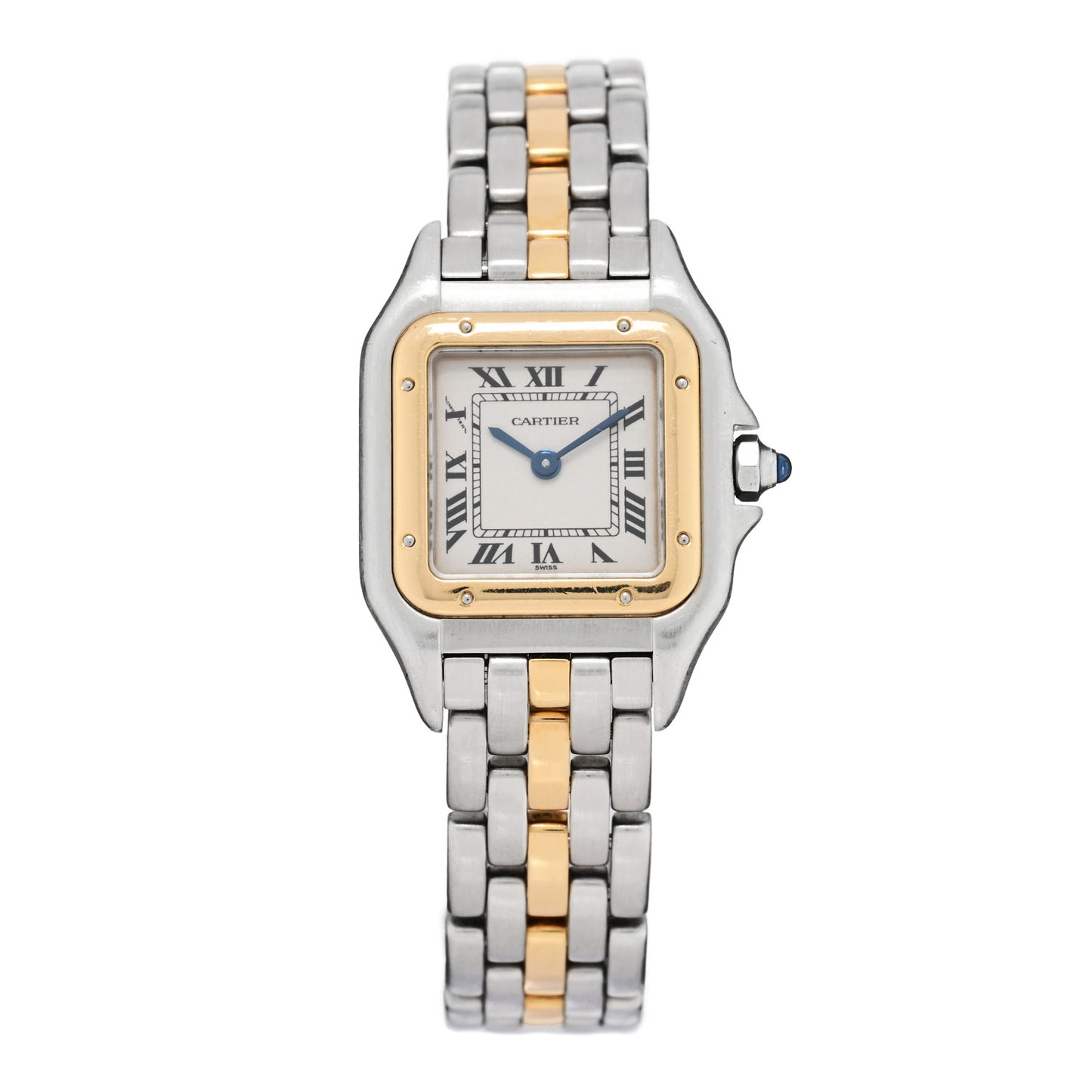 Stainless Steel 18K Yellow Gold 22mm Panthere Quartz Watch
