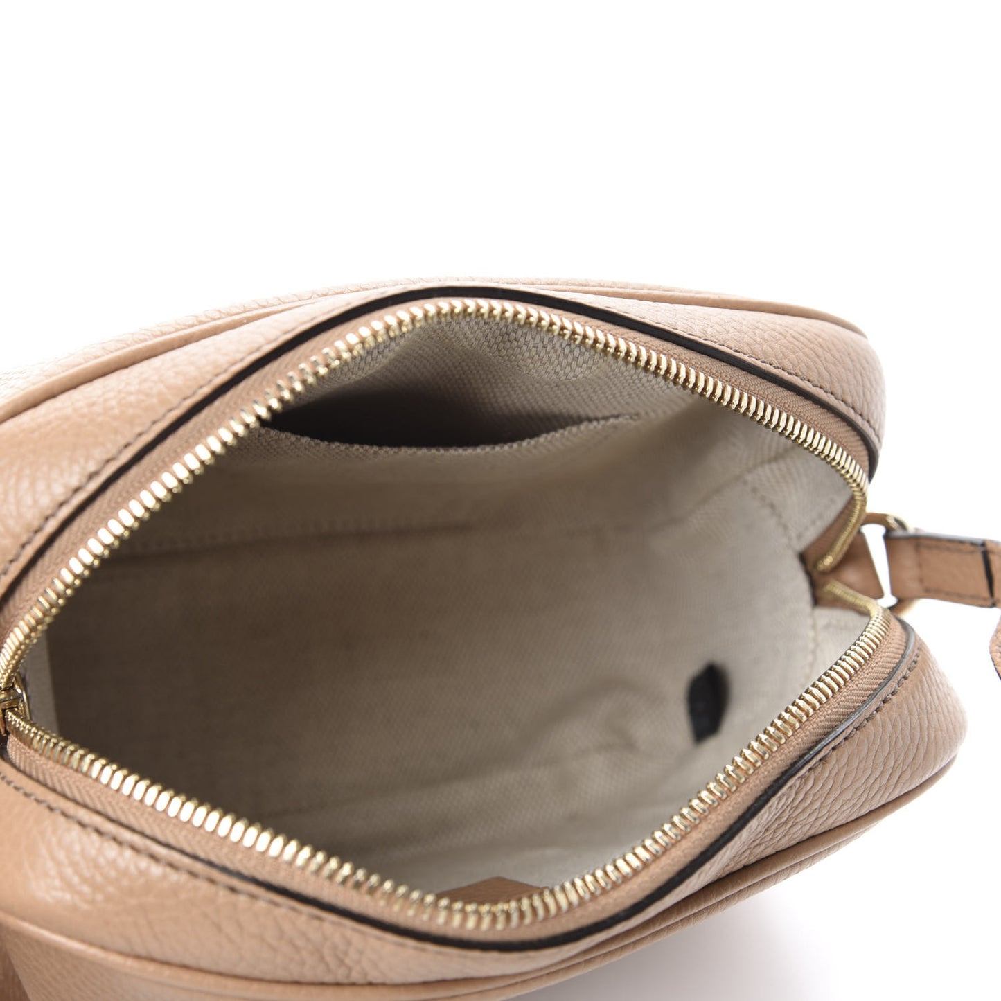 Pebbled Calfskin Small Soho Disco Bag Camelia