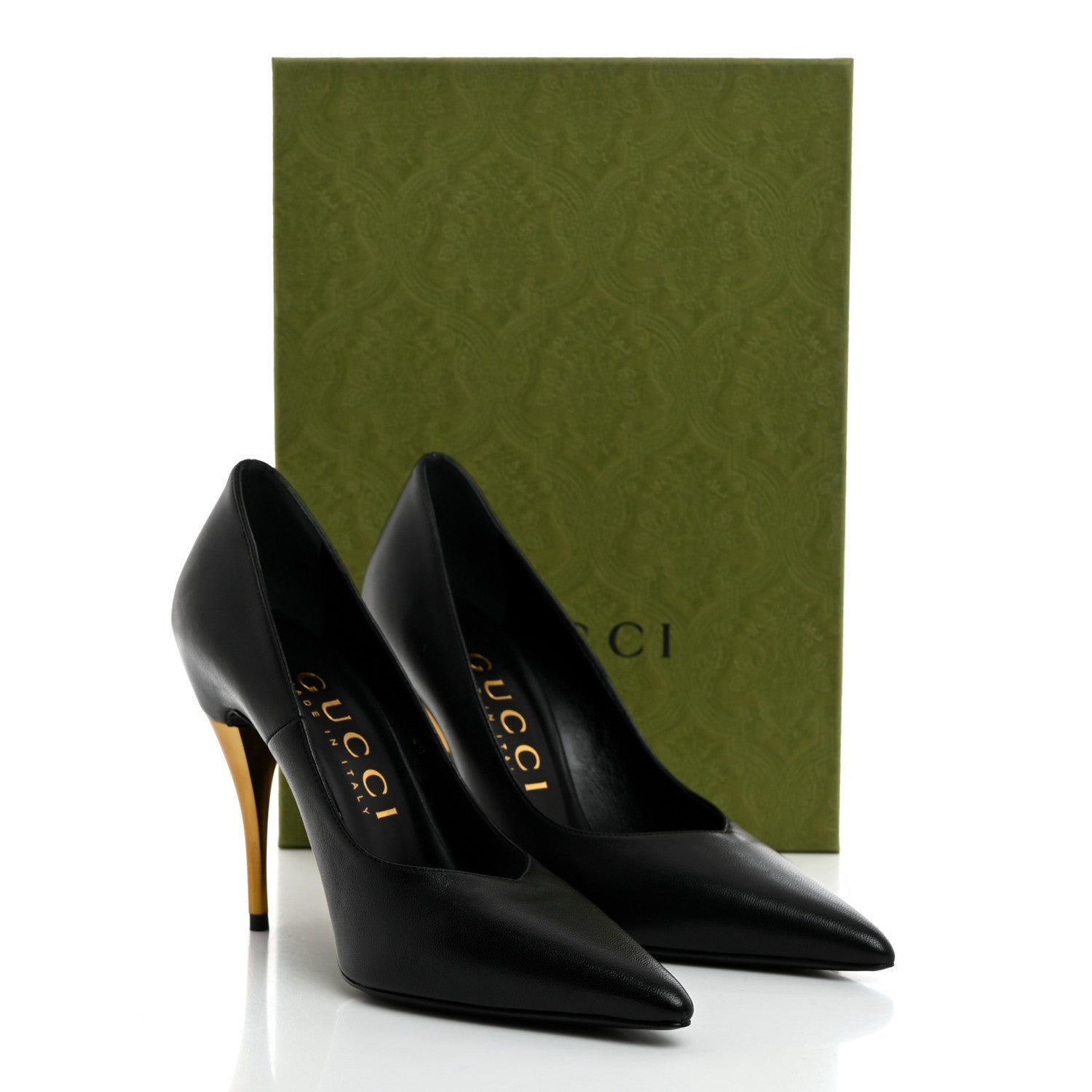 Gucci Nappa Charlotte Pumps 37 Black 9 of 9