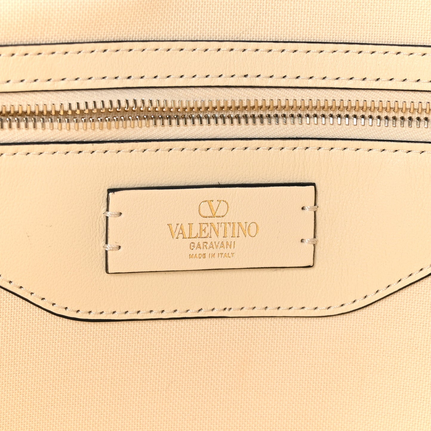 Metallic Boucle Raffia Calfskin Rockstud Shoulder Tote White Gold Ivory