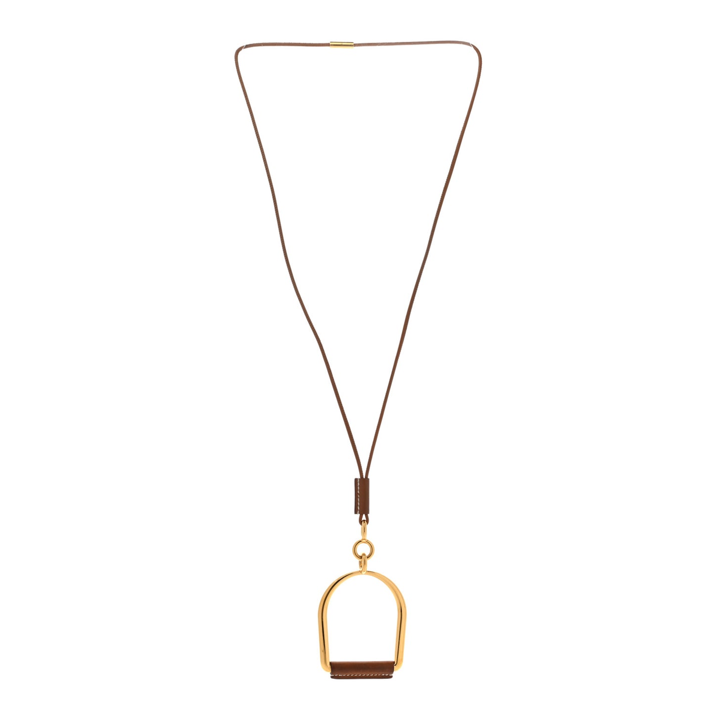 Barenia Heritage Equestre Pendant Necklace Gold