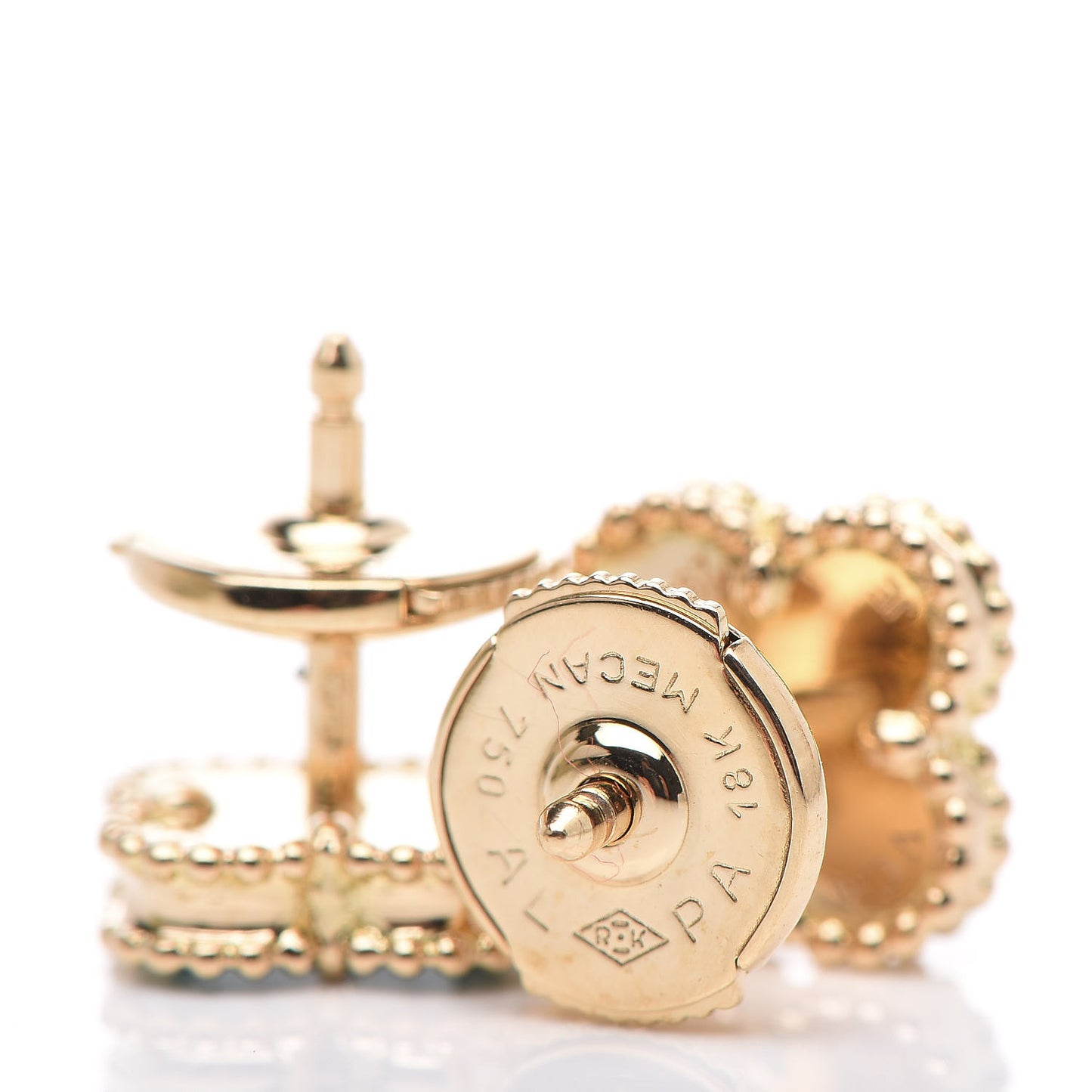 18K Yellow Gold Turquoise Sweet Alhambra Earrings