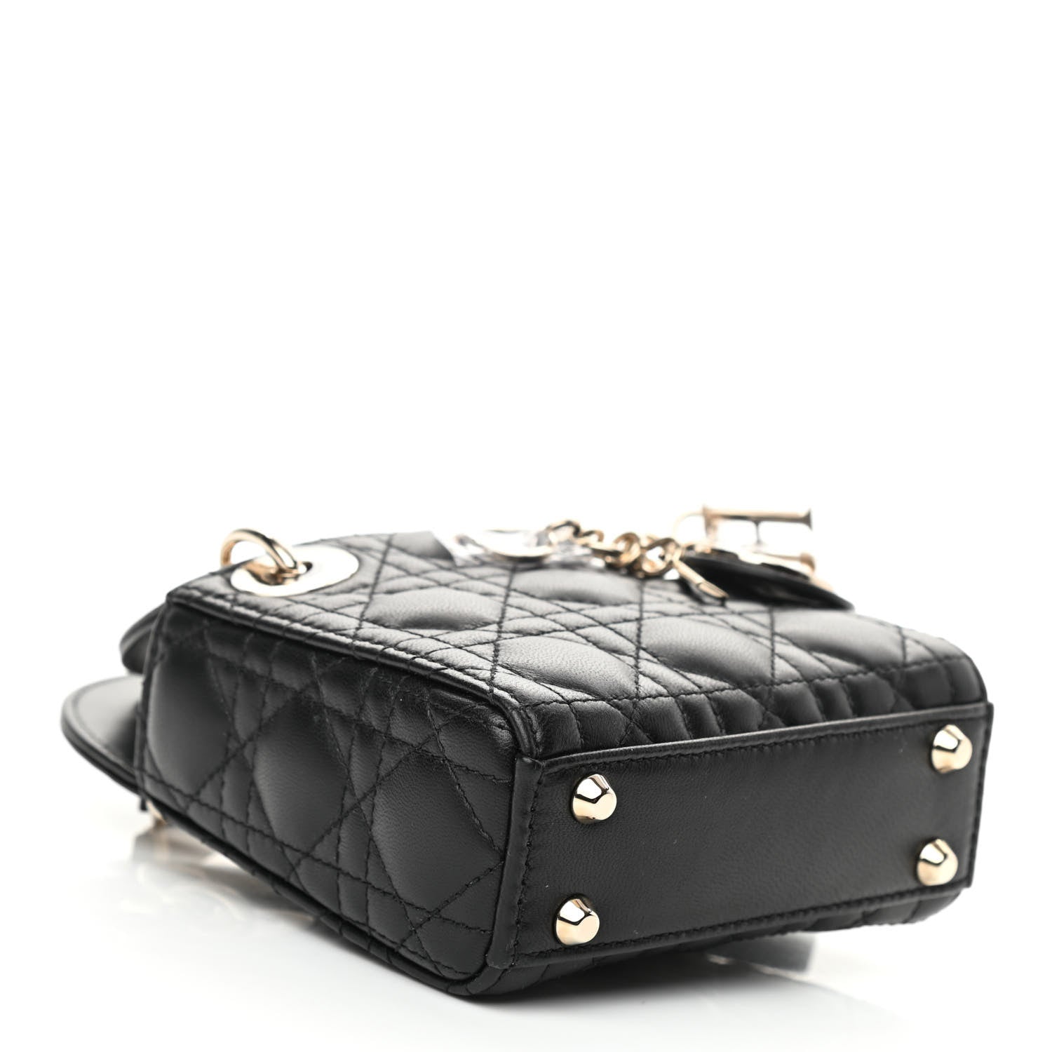 Christian Dior Lambskin Cannage Micro Lady Dior Black 3 of 9
