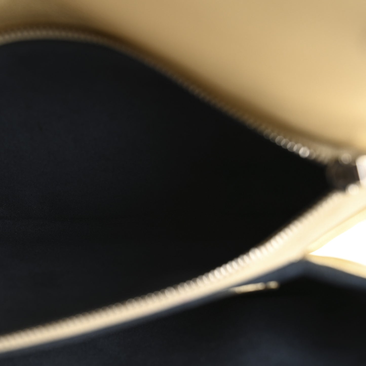 Metallic Lambskin Embossed Monogram Pochette Coussin Gold