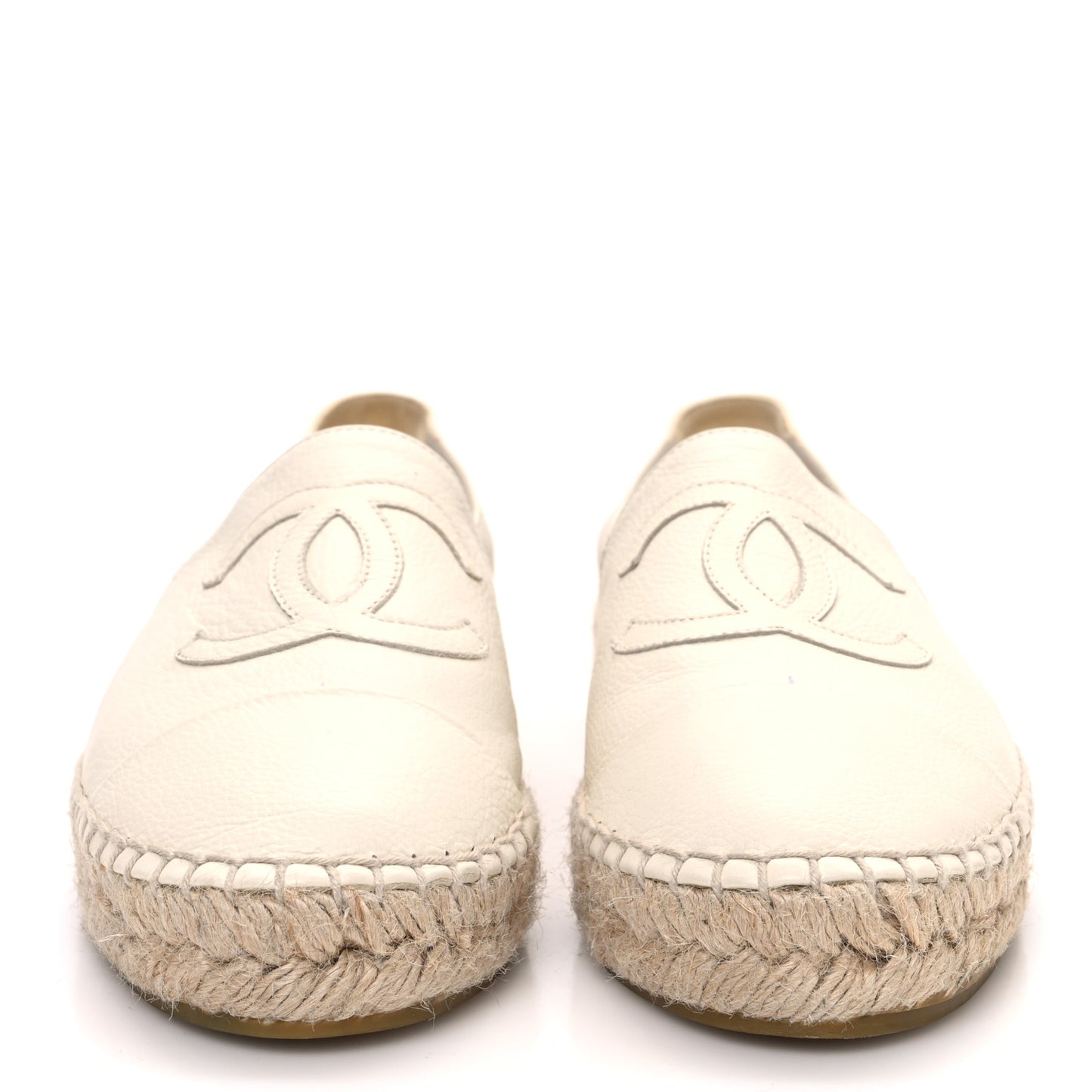 Lambskin CC Espadrilles 37 White