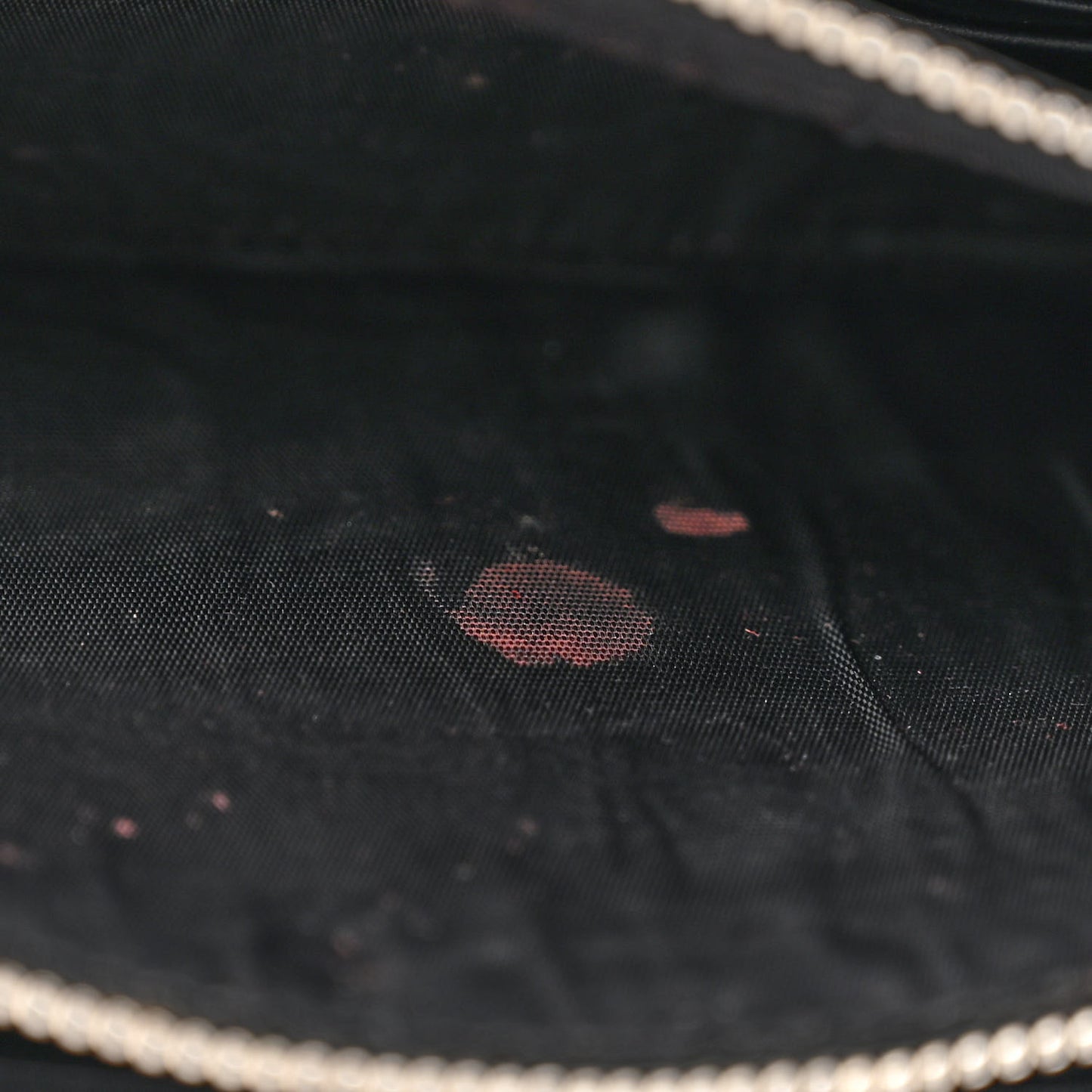 Velvet Crystal Monogram Chain Wallet Black