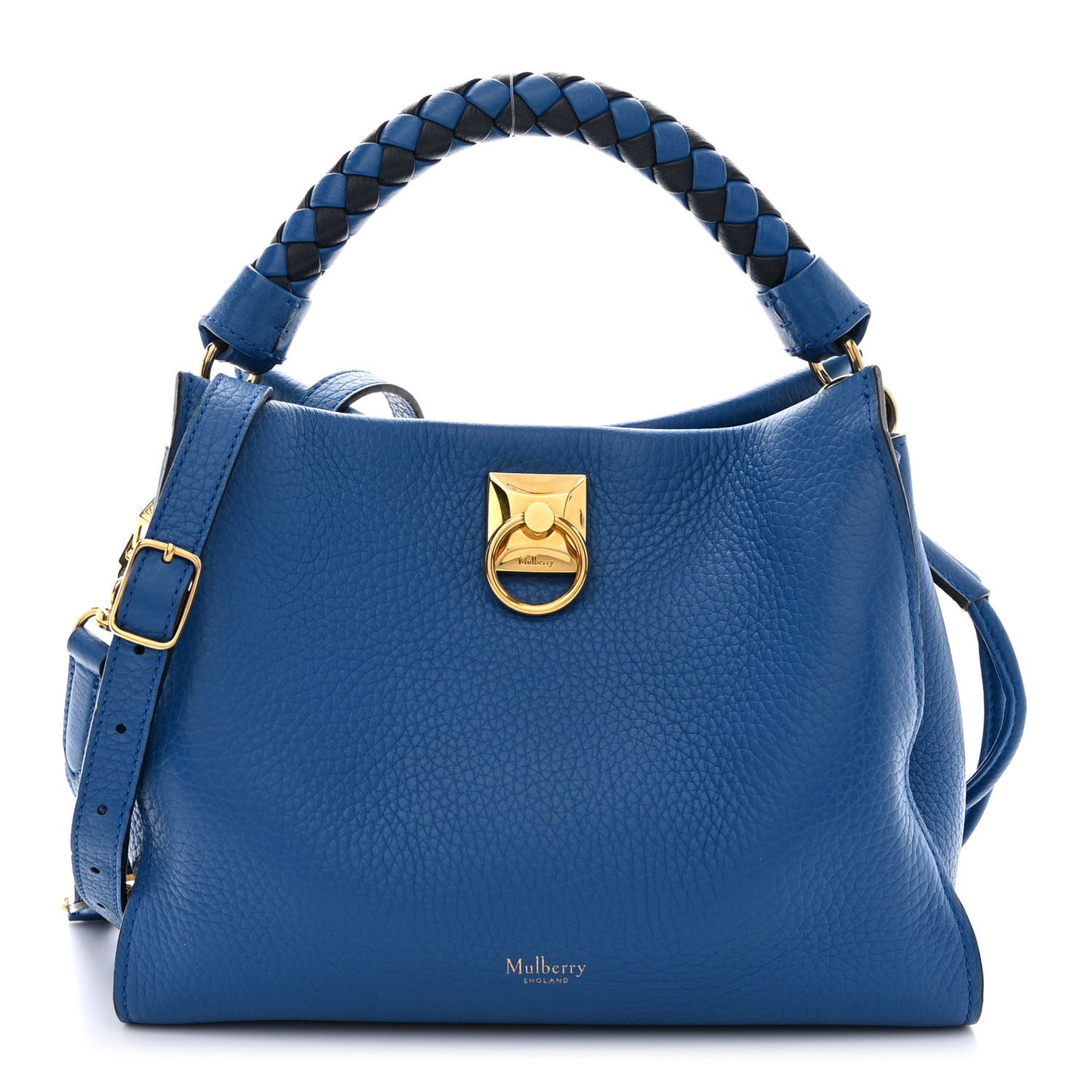 Heavy Grain Small Iris Tote Porcelain Blue Midnight