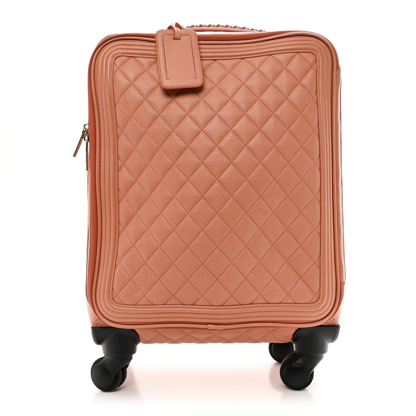 Calfskin Quilted Coco Case Trolley Pink