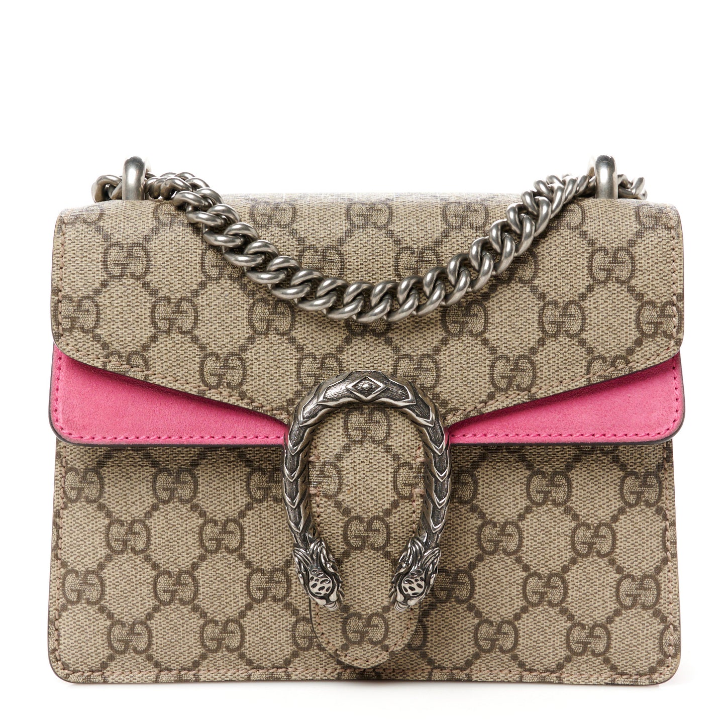 GG Supreme Monogram Mini Dionysus Shoulder Bag Pink