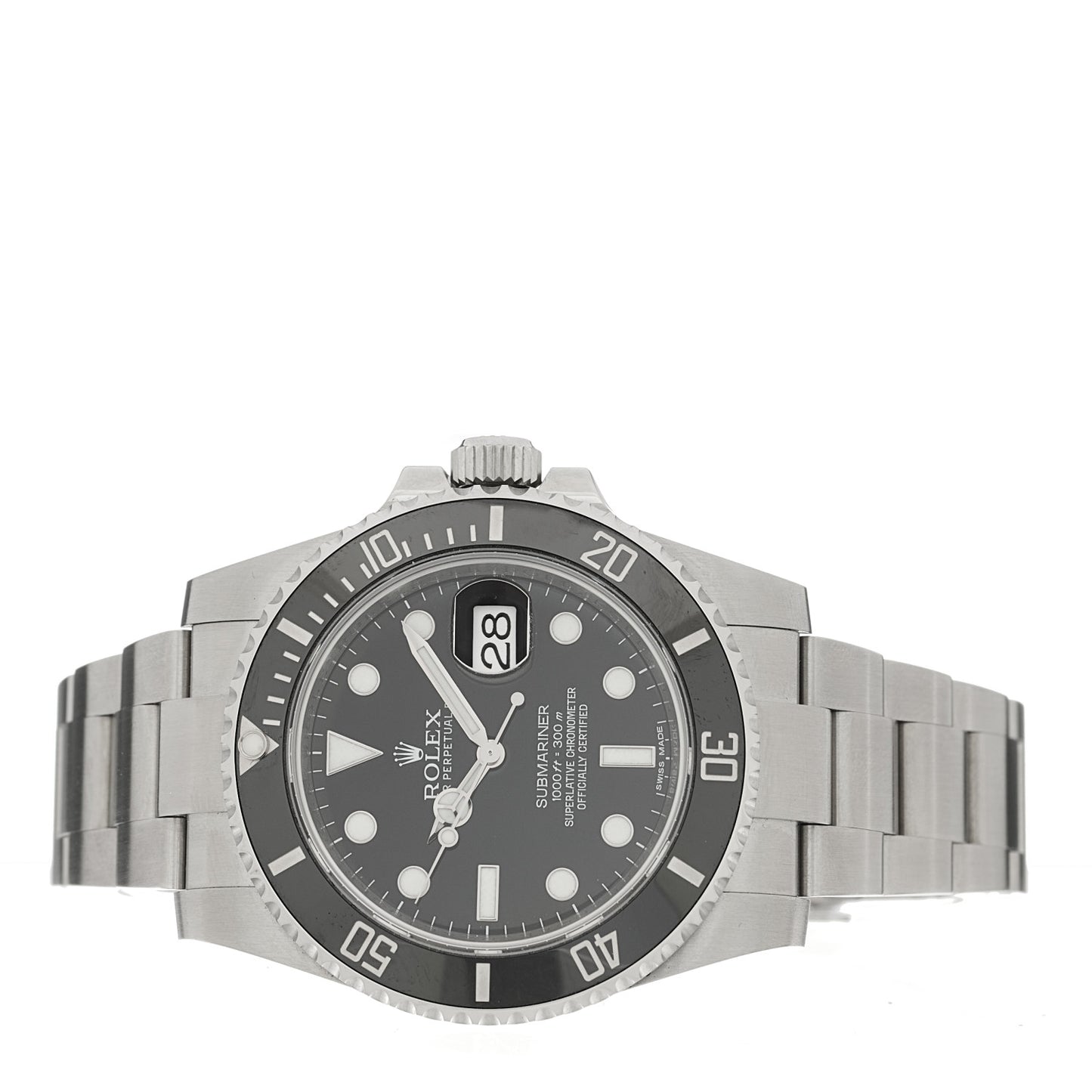 Stainless Steel 40mm Oyster Perpetual Submariner Date Watch Black 116610LN