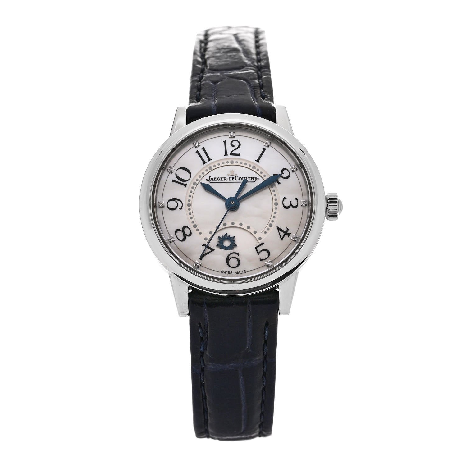 Jaeger-LeCoultre Stainless Steel Alligator Diamond Mother of Pearl 29mm Rendez Vous Automatic Watch Q3468410 1 of 4