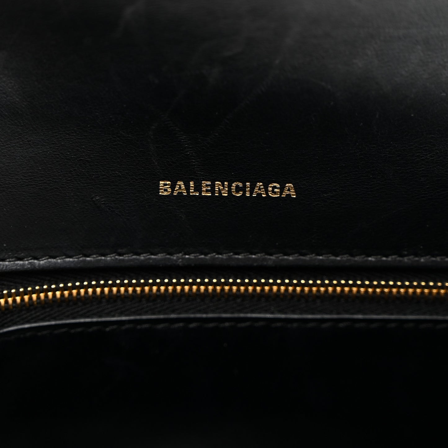 Shiny Box Calfskin Small Hourglass Top Handle Bag Black