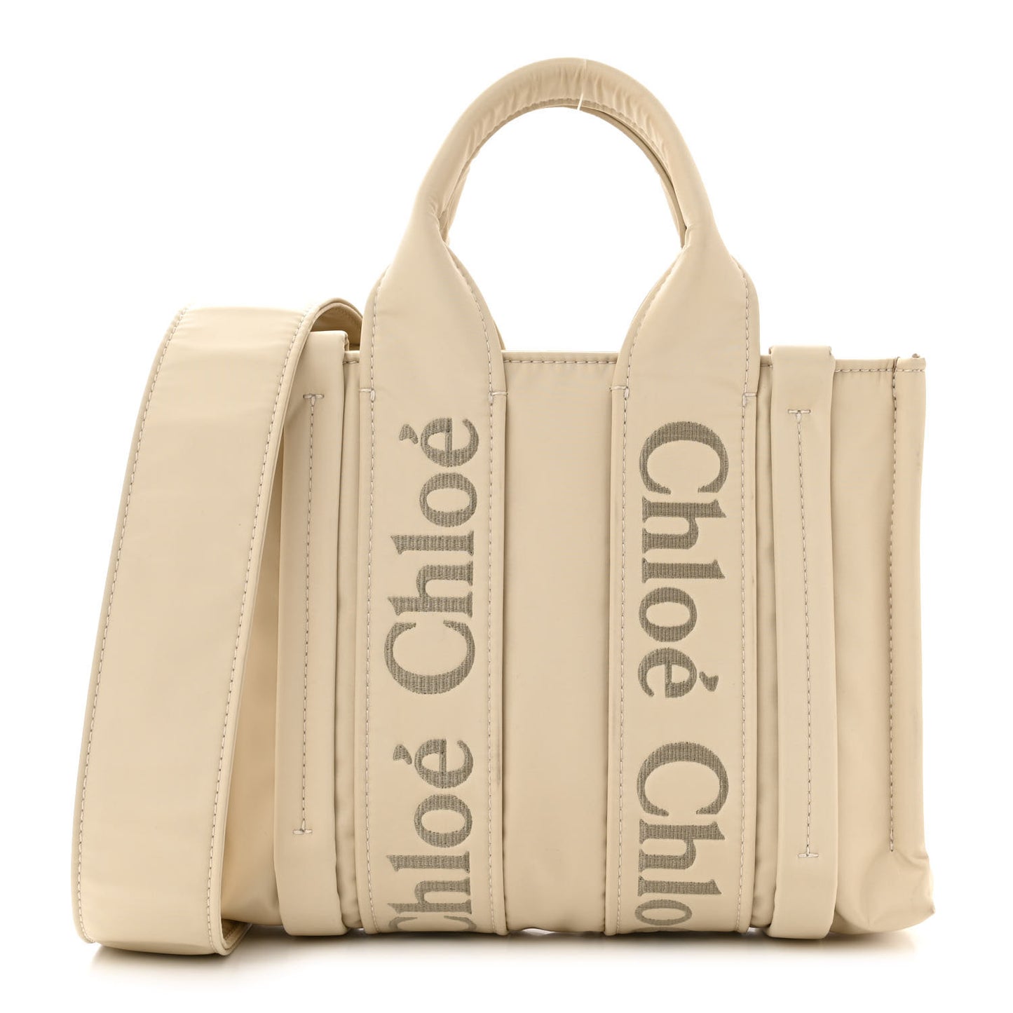 Nylon Small Woody Tote Taupe