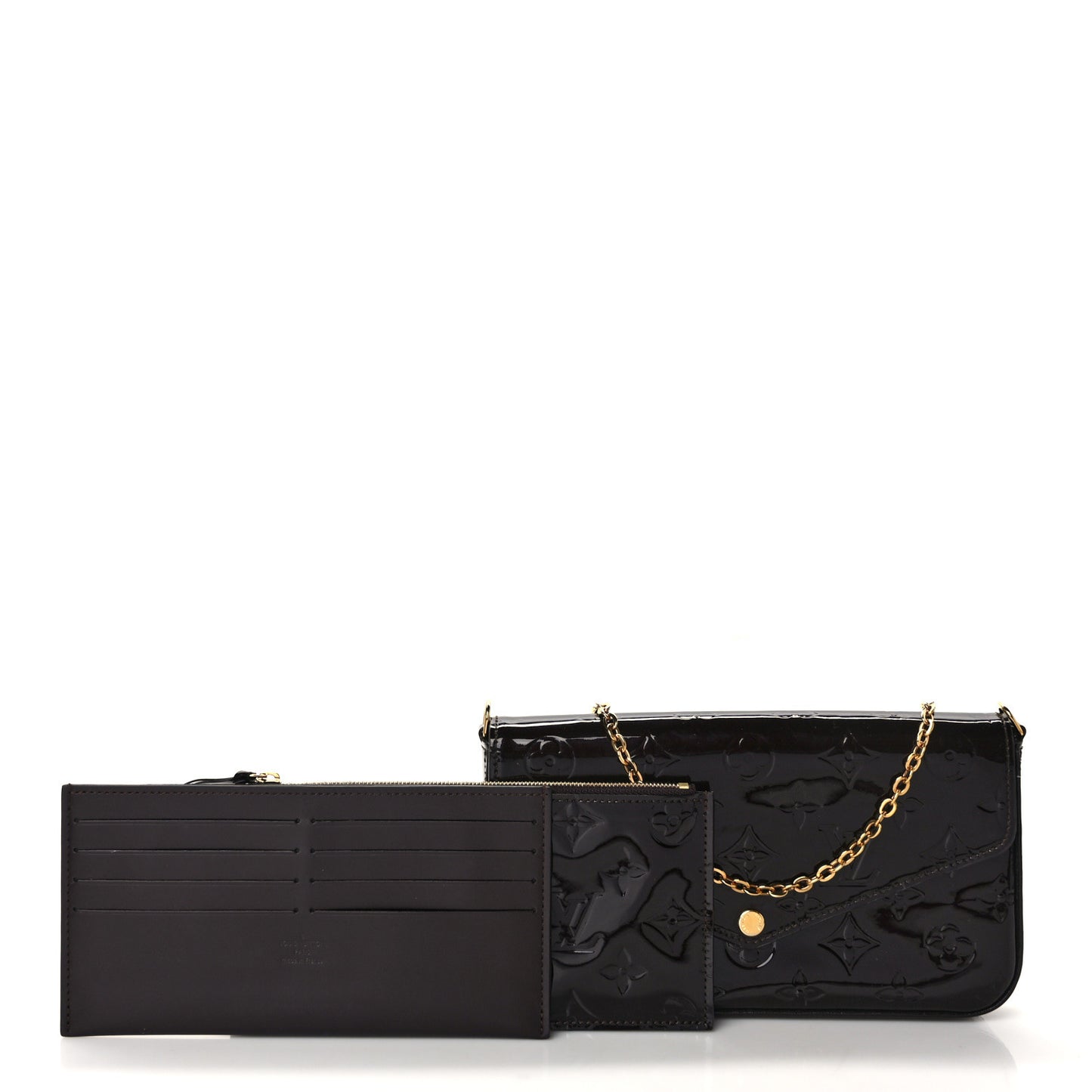 Vernis Pochette Felicie Chain Wallet Amarante