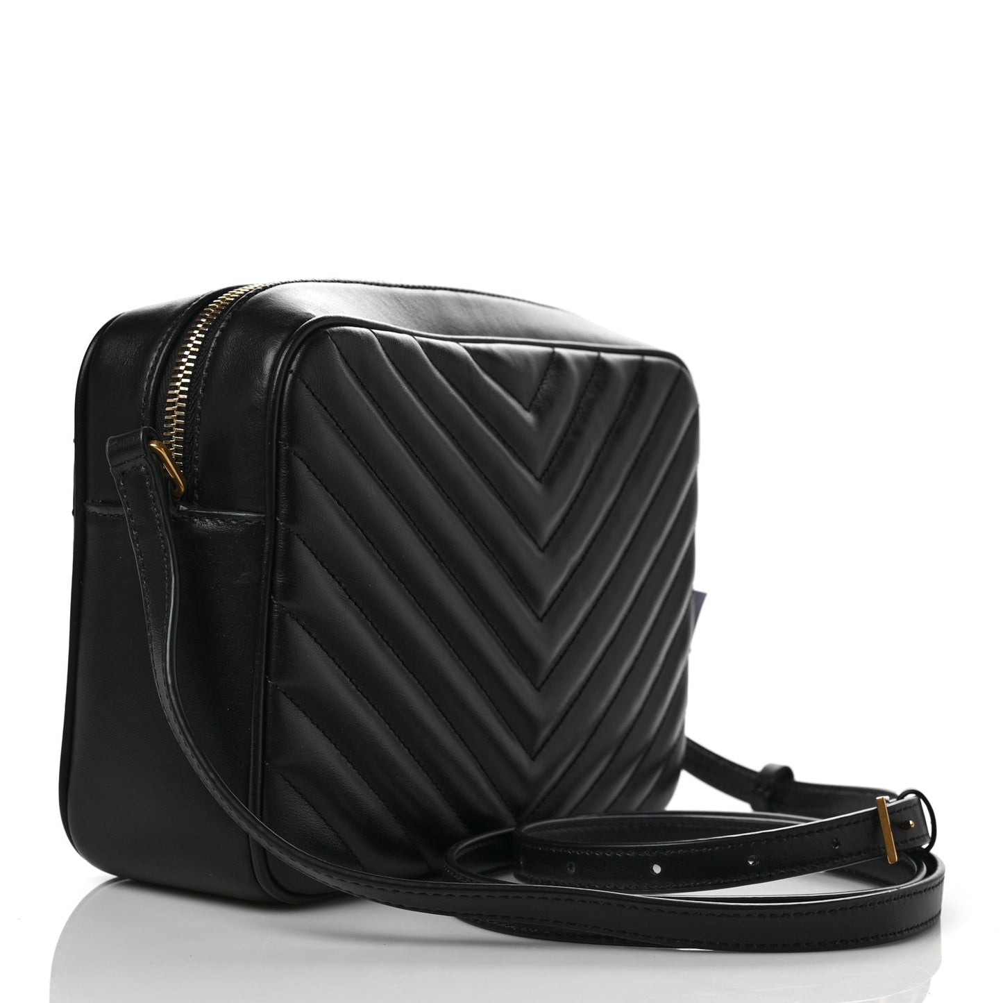 Calfskin Matelasse Monogram Lou Camera Bag Black