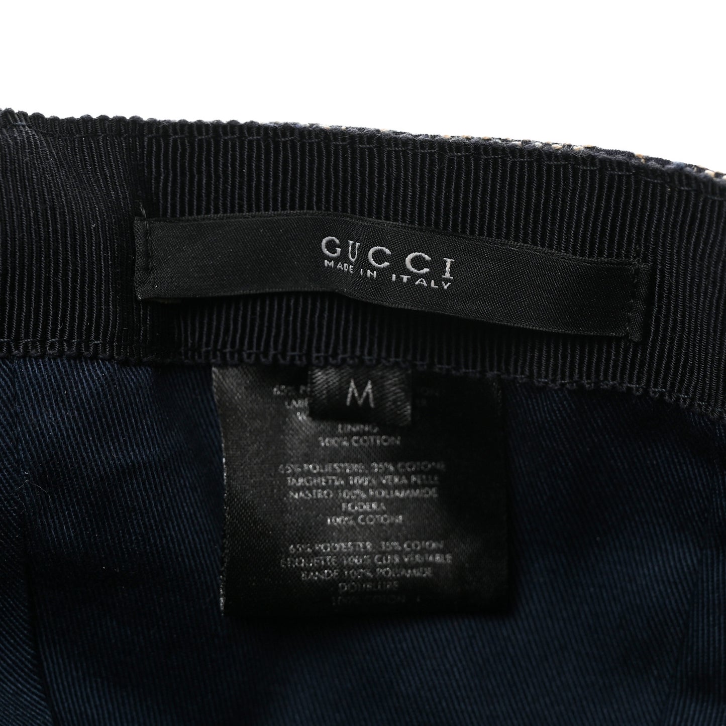 Monogram Web Baseball Hat M Beige Blue