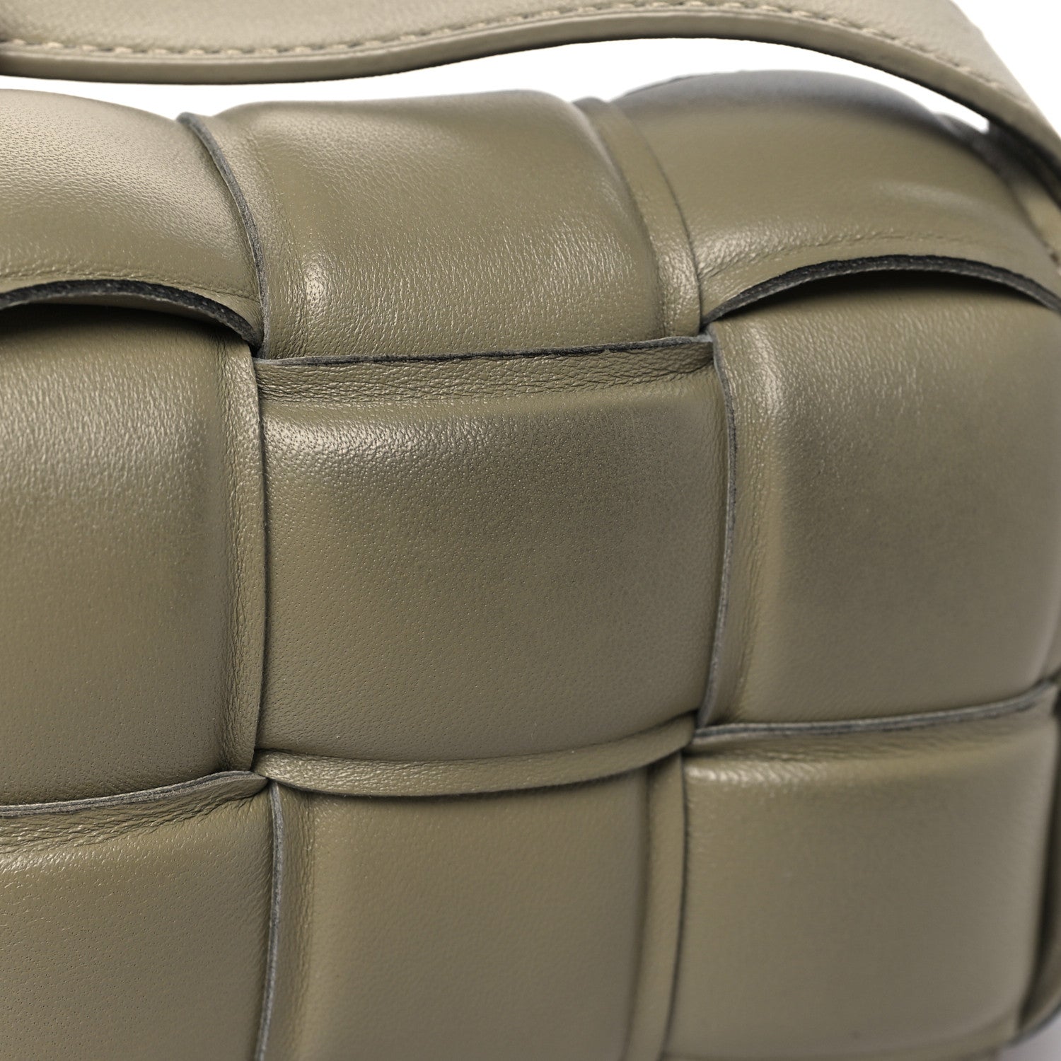 Bottega Veneta Lambskin Maxi Intreccio Padded Mini Candy Cassette Crossbody Bag Travertine 9 of 9